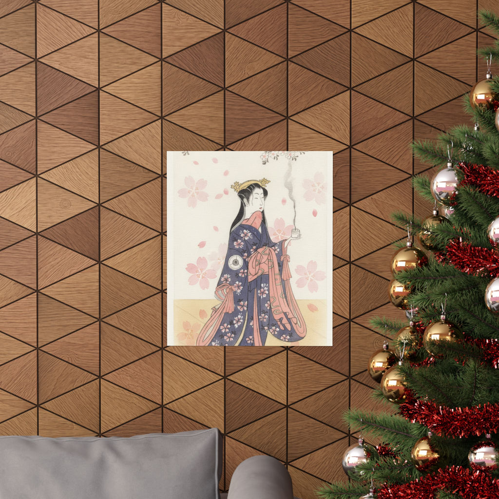 Watercolor — The Actor Iwai Hanshirō Iv As Sakura Hime, The Cherry Princess — Matte Poster