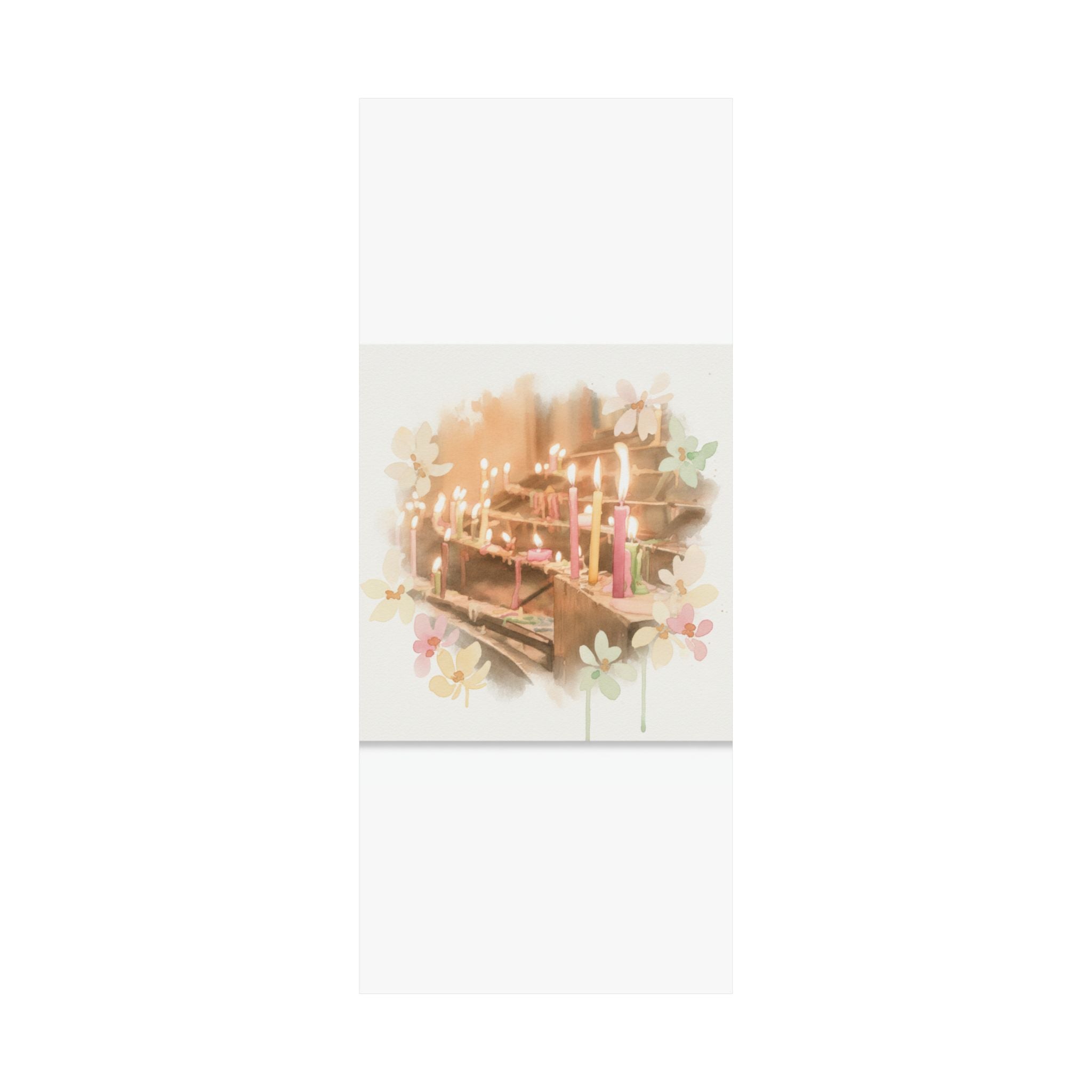 Watercolor — Candle — Matte Poster