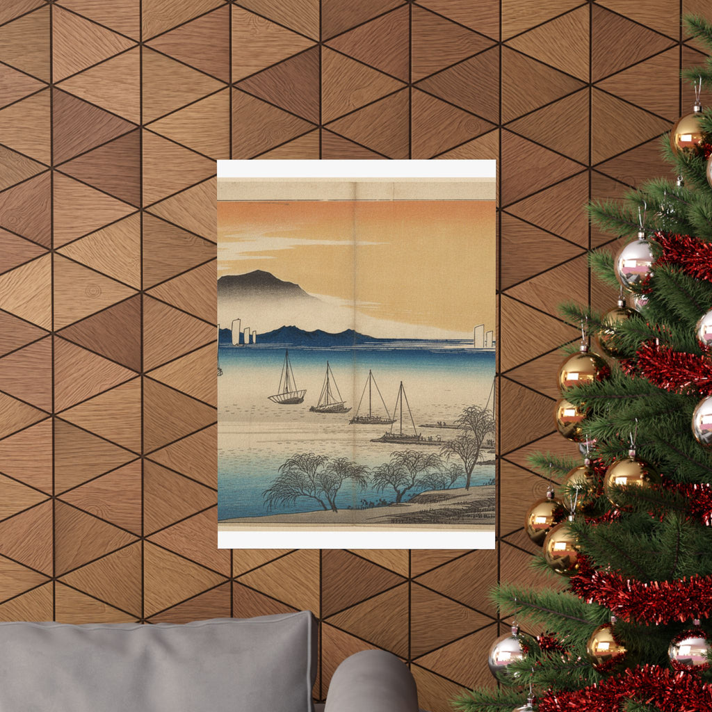 Affirmation — Sailing Boats Returning To Yabase, Lake Biwa — Matte Poster
