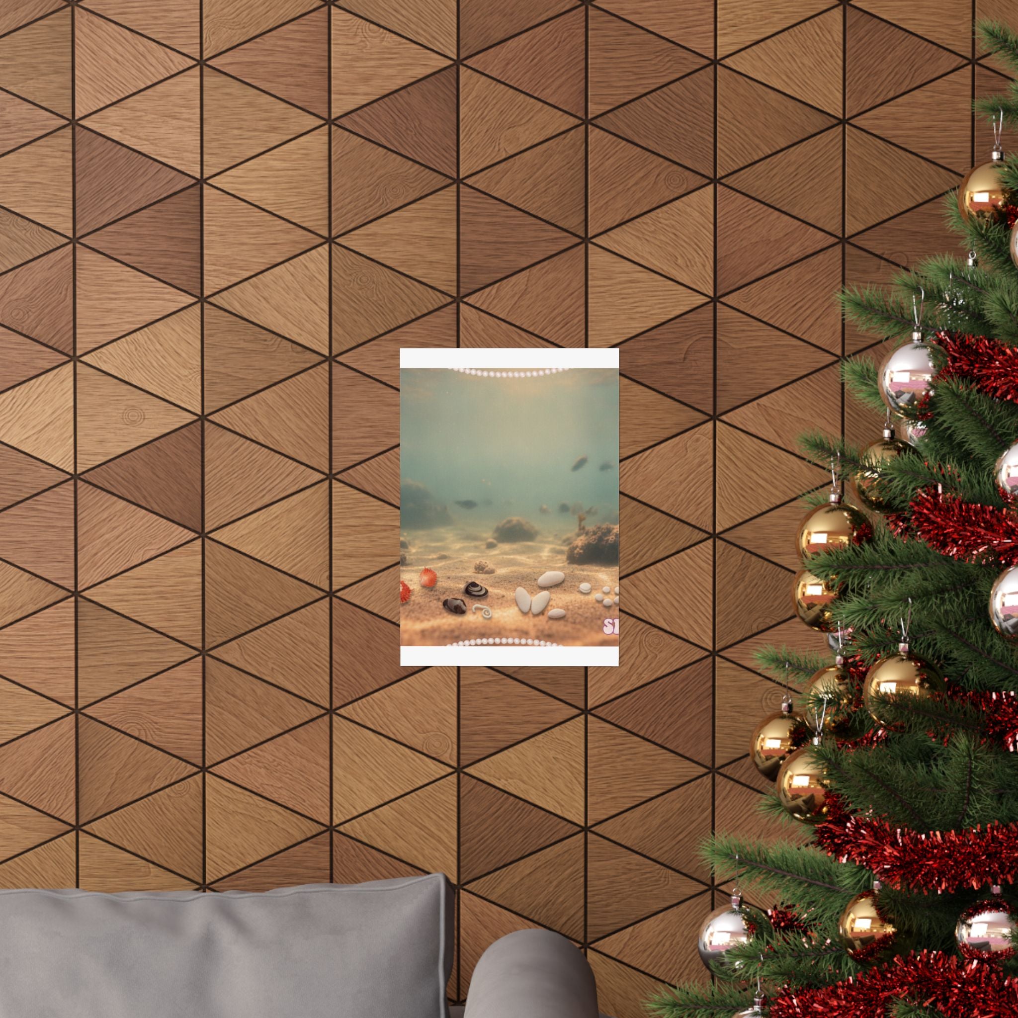 Scenic Nature — Shells Under Water — Matte Poster