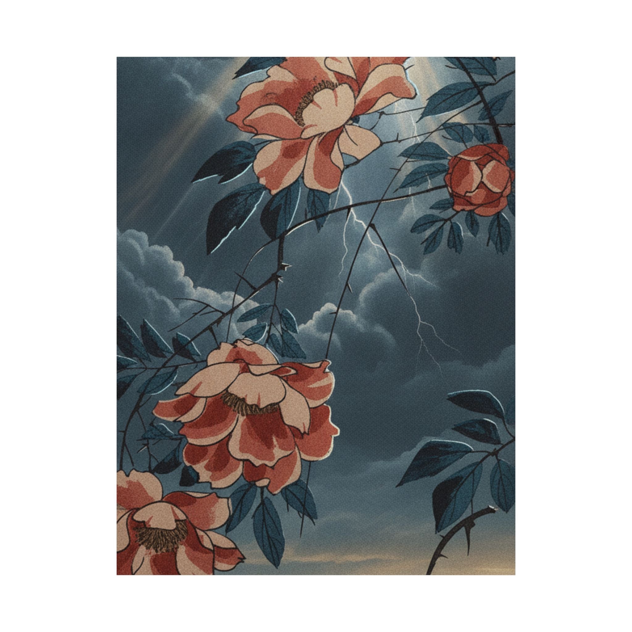 Dramatic Storm — Rose — Matte Poster