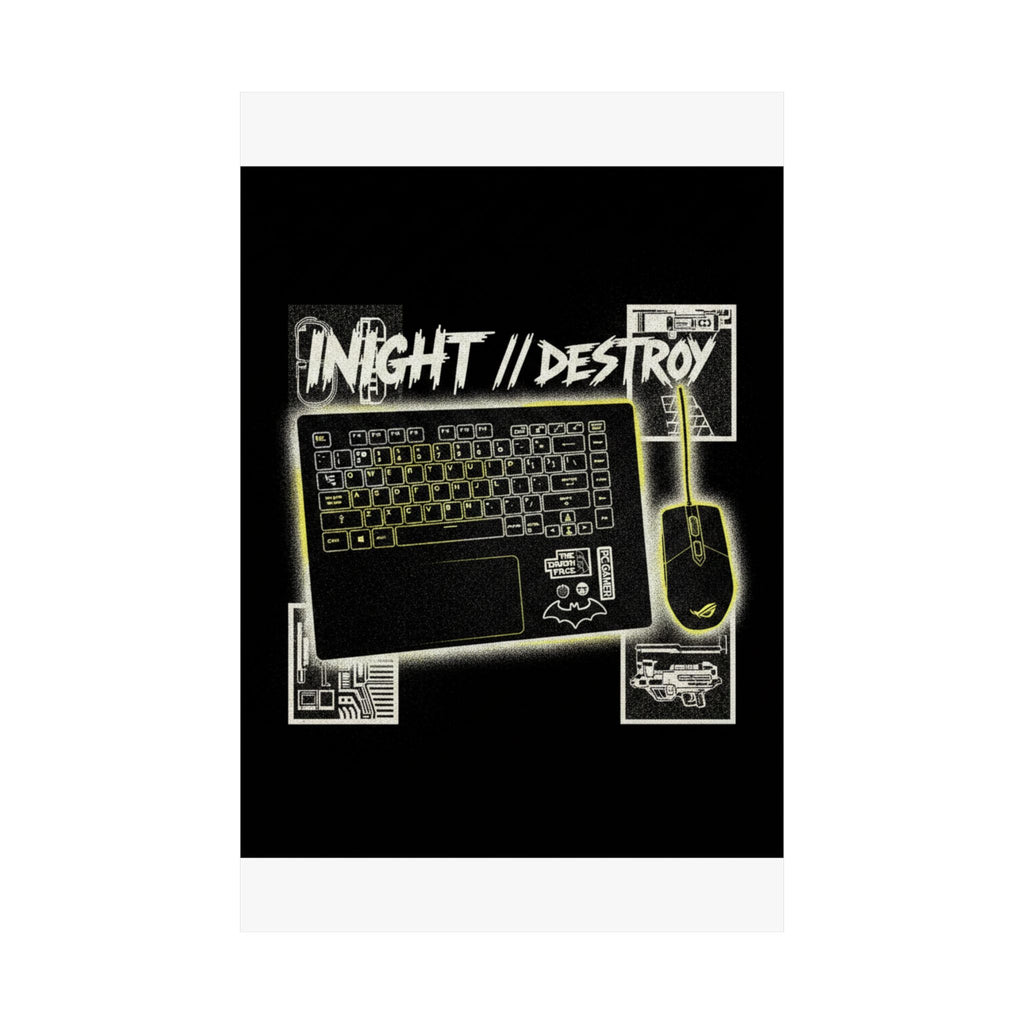 Streetwear Collage — Keyboard — Matte Poster
