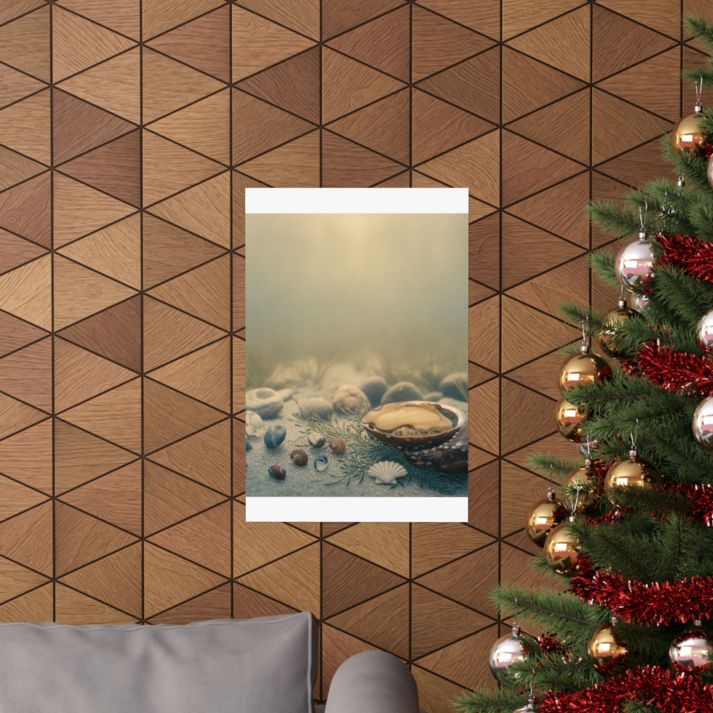 Scenic Nature — Shells Under Water — Matte Poster