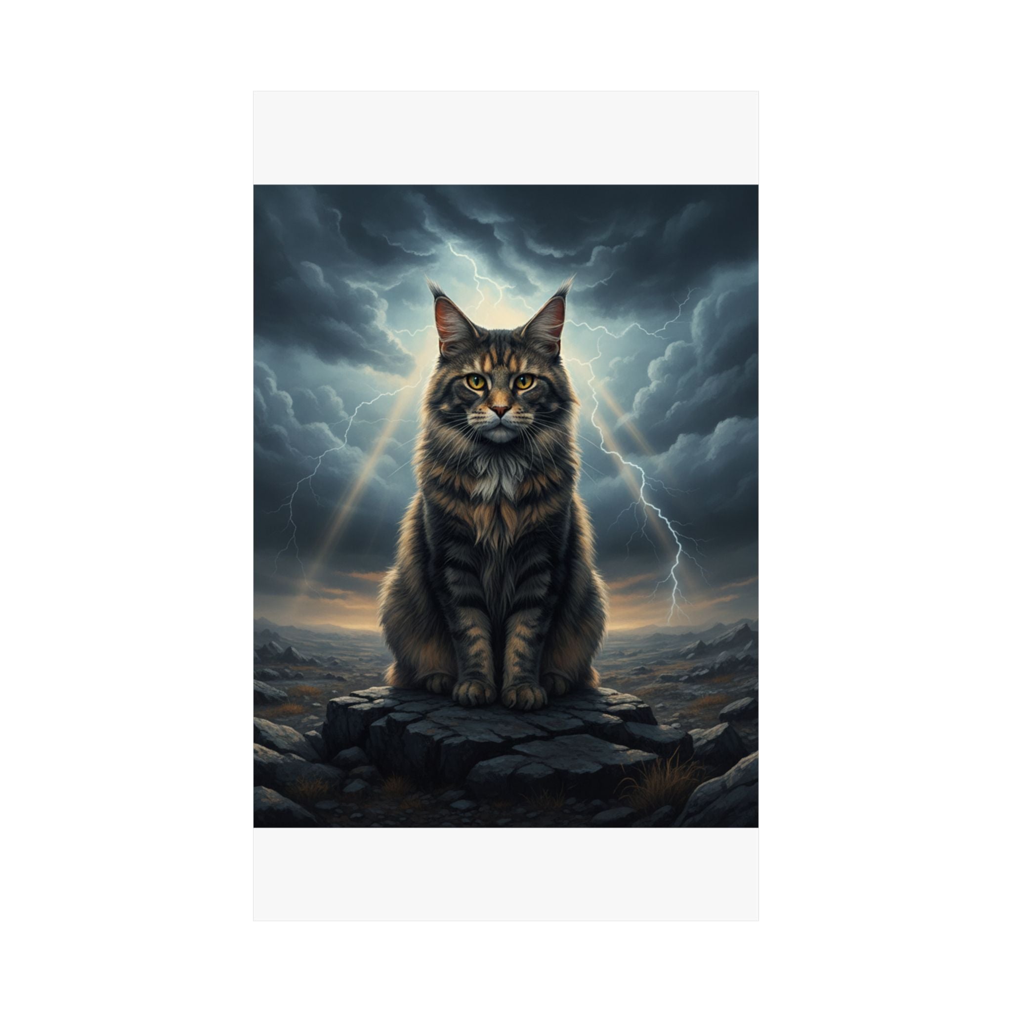 Dramatic Storm — Cat — Matte Poster