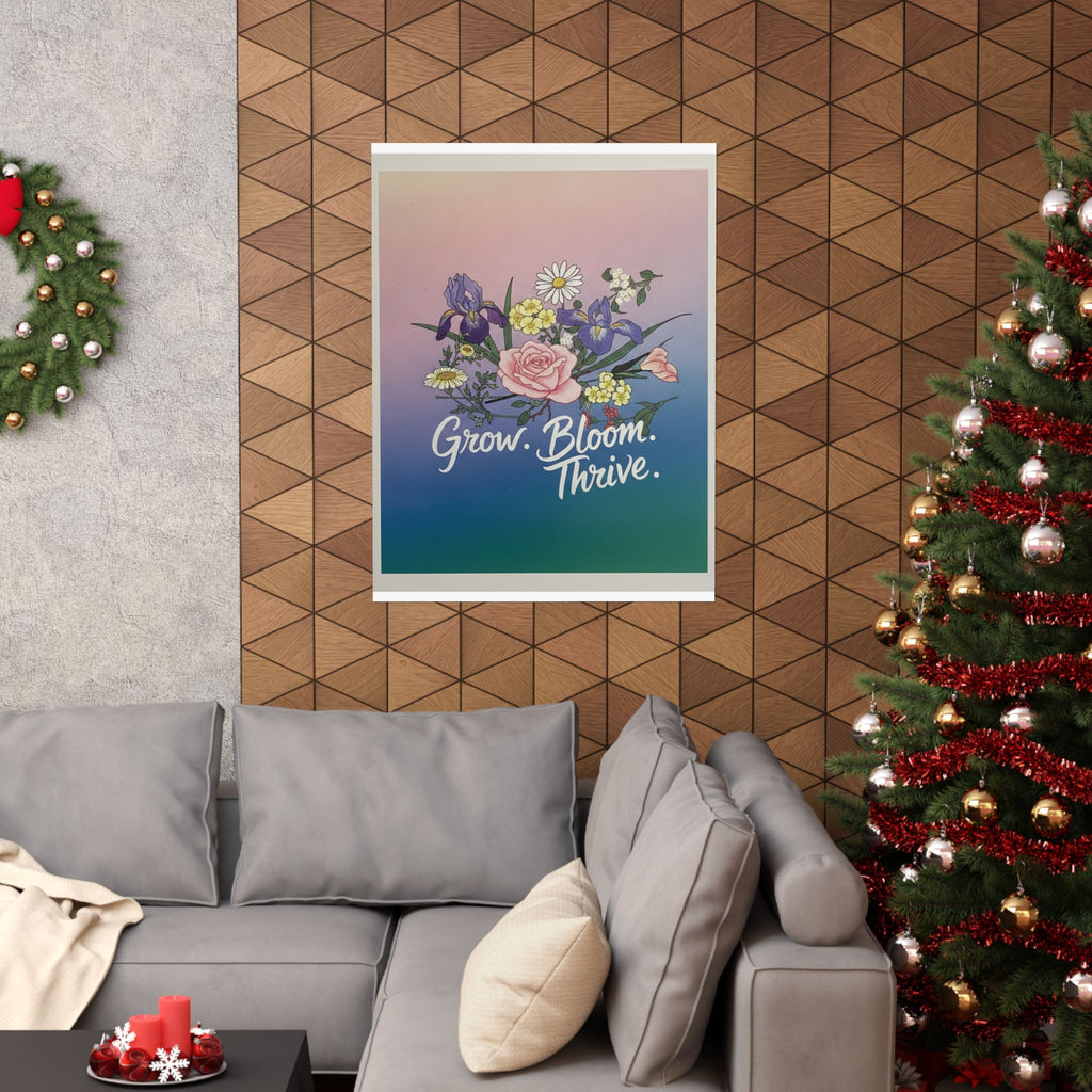 Affirmation — Rose, Iris, Primrose And Daisy — Matte Poster