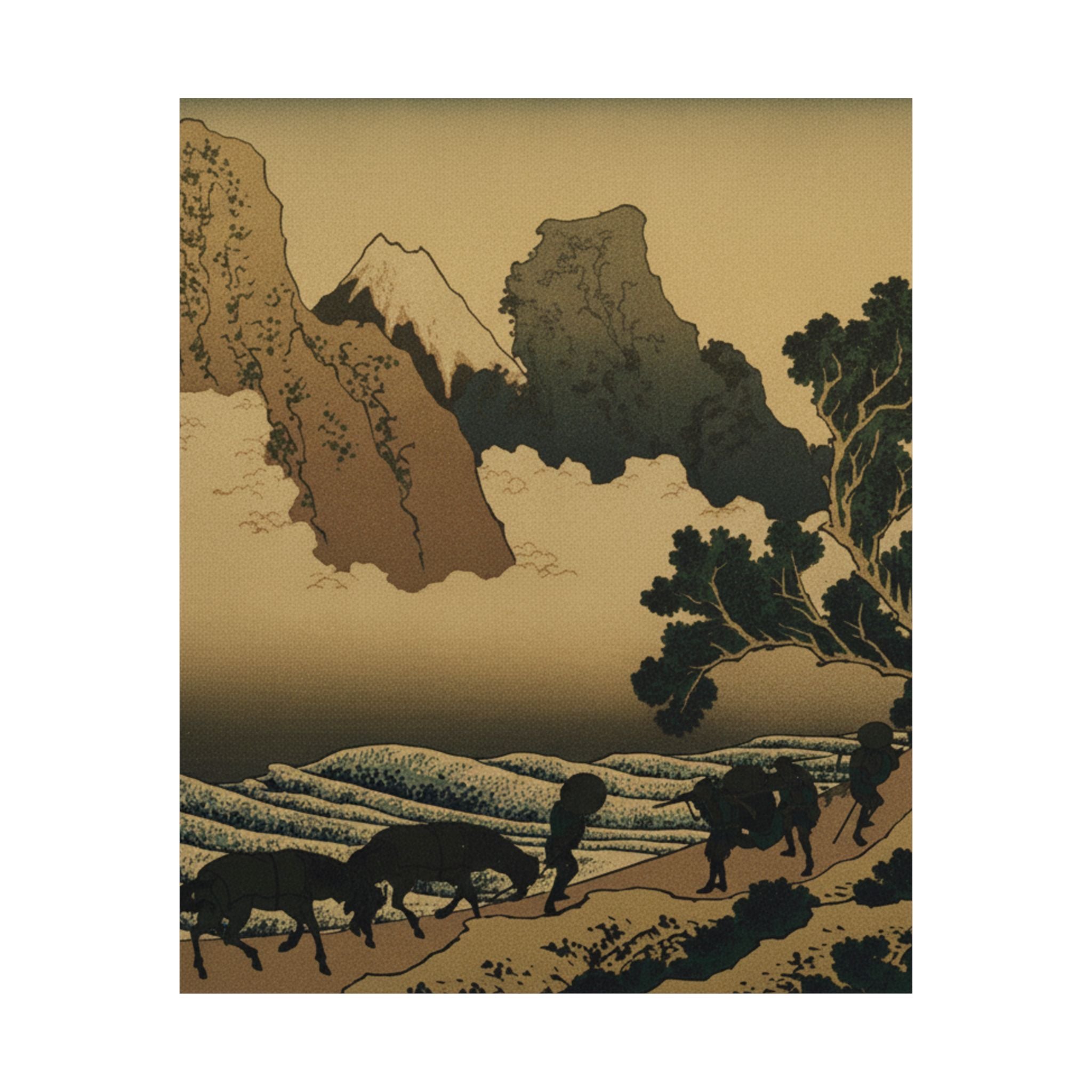 Scenic Nature — View From The Other Side Of Fuji From The Minobu River (Minobugawa Ura Fuji), Fr — Matte Poster
