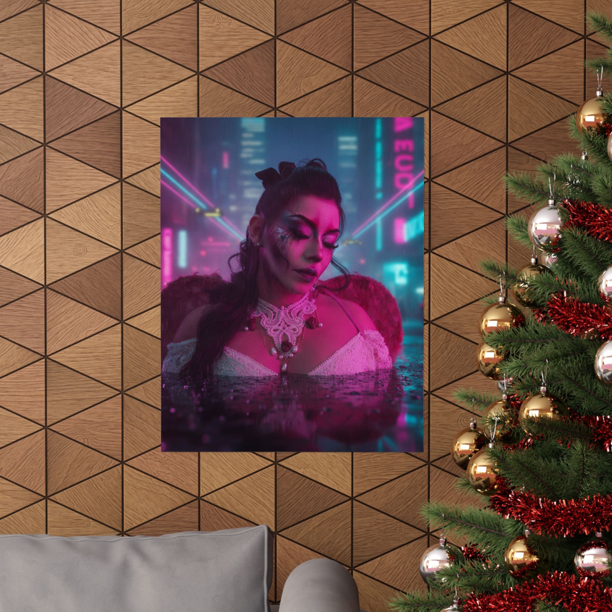 Neon Noir — Person — Matte Poster