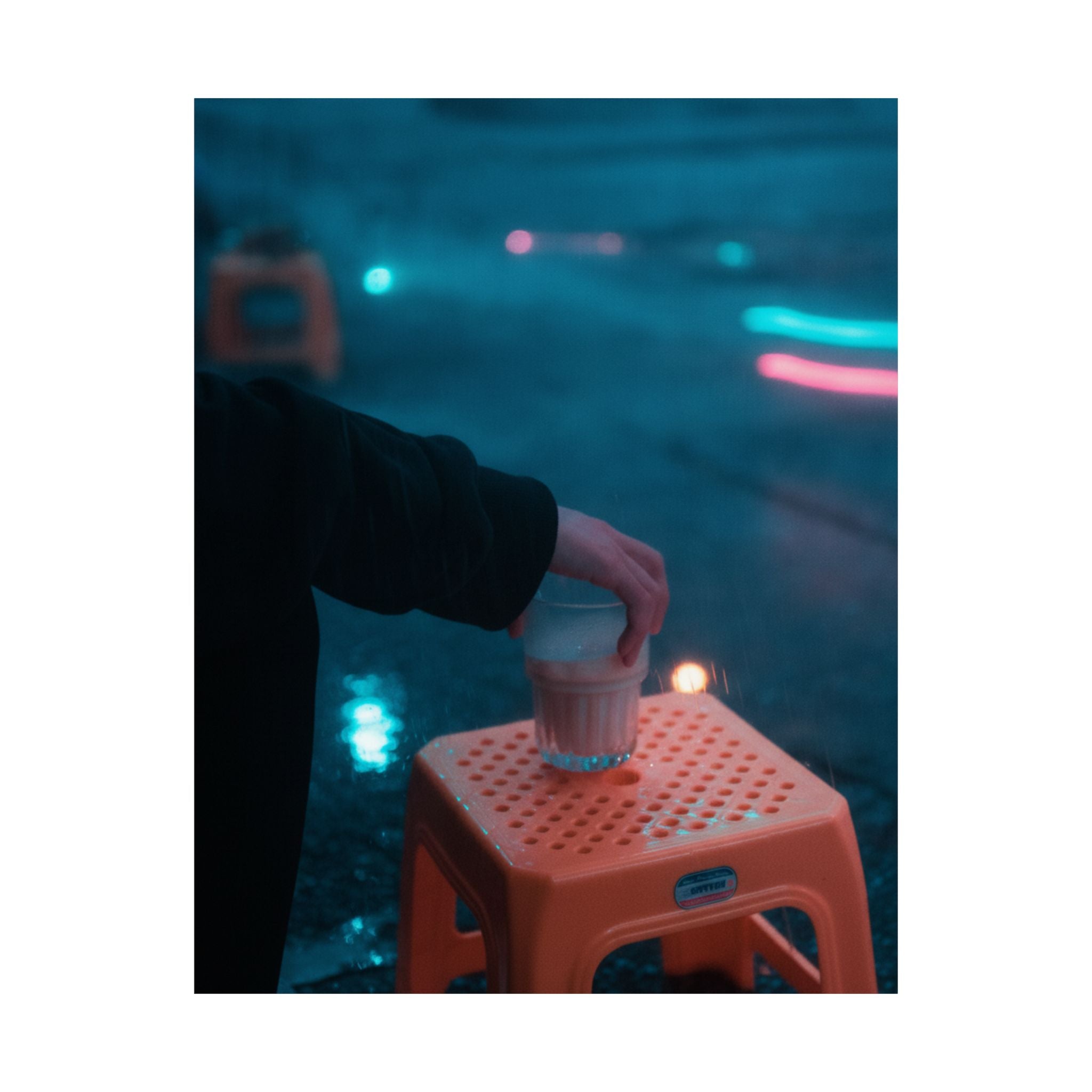 Neon Noir — Person — Matte Poster