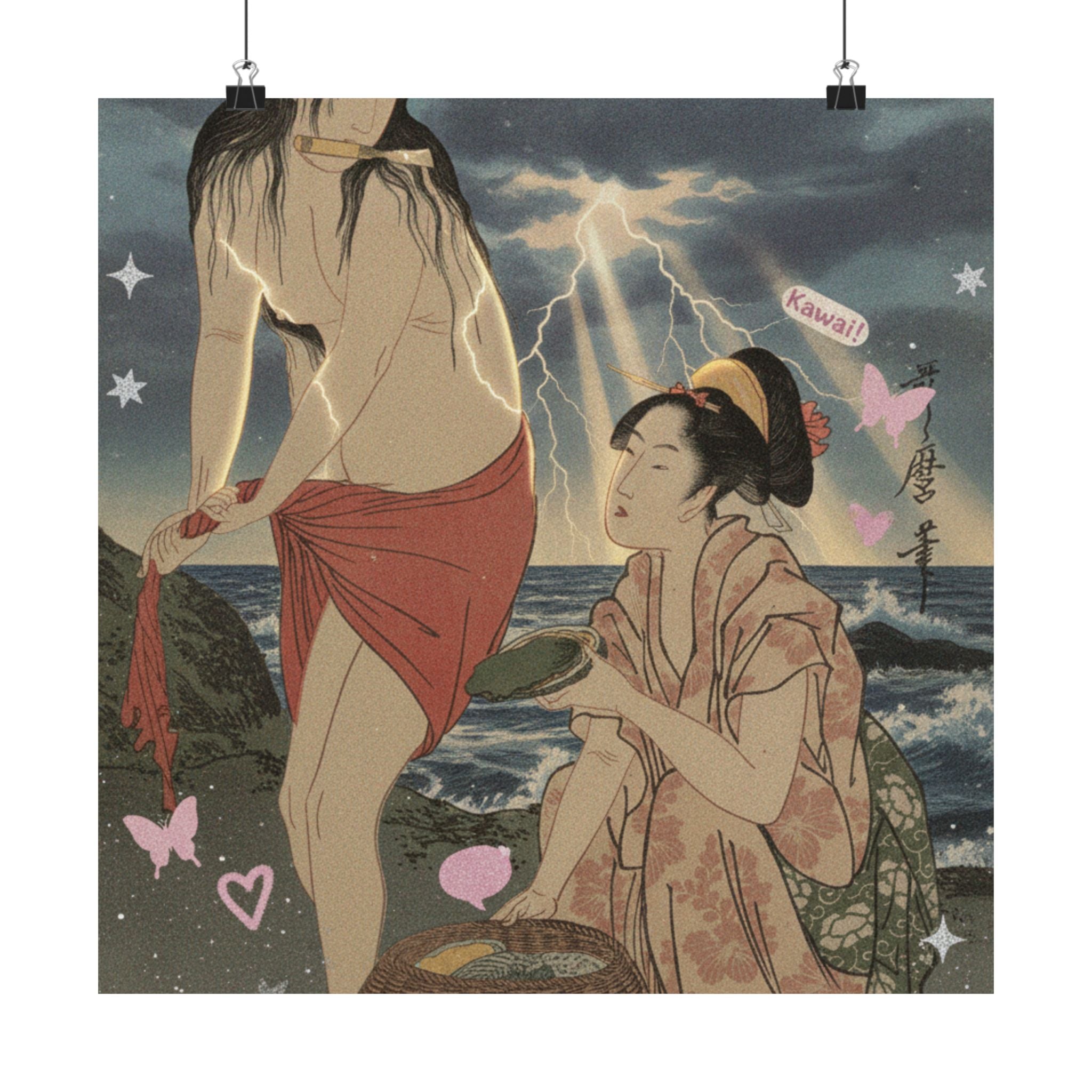 Dramatic Storm — Abalone Divers — Matte Poster