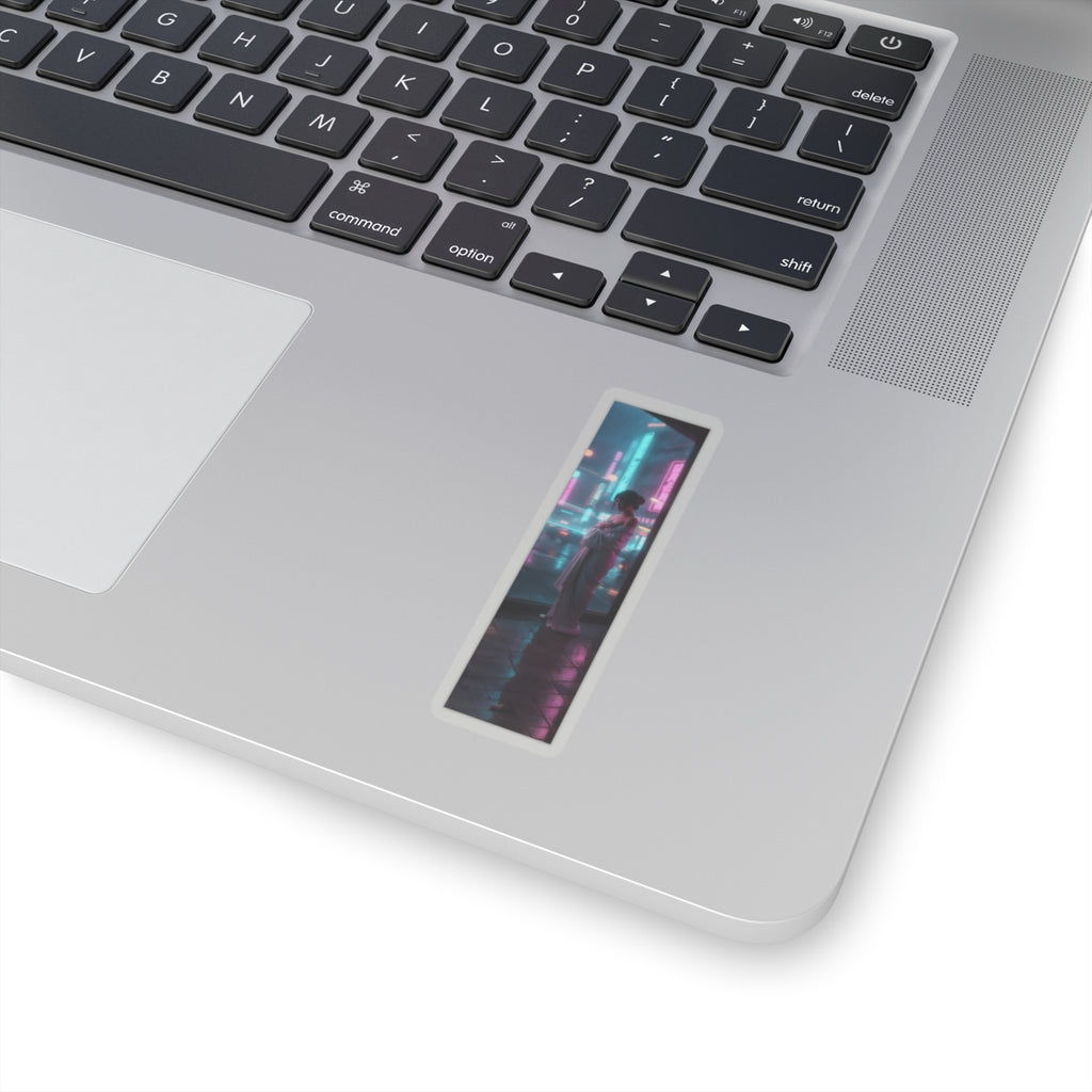 Neon Noir — Girl Drying Herself After Her Bath — Kiss-Cut Sticker