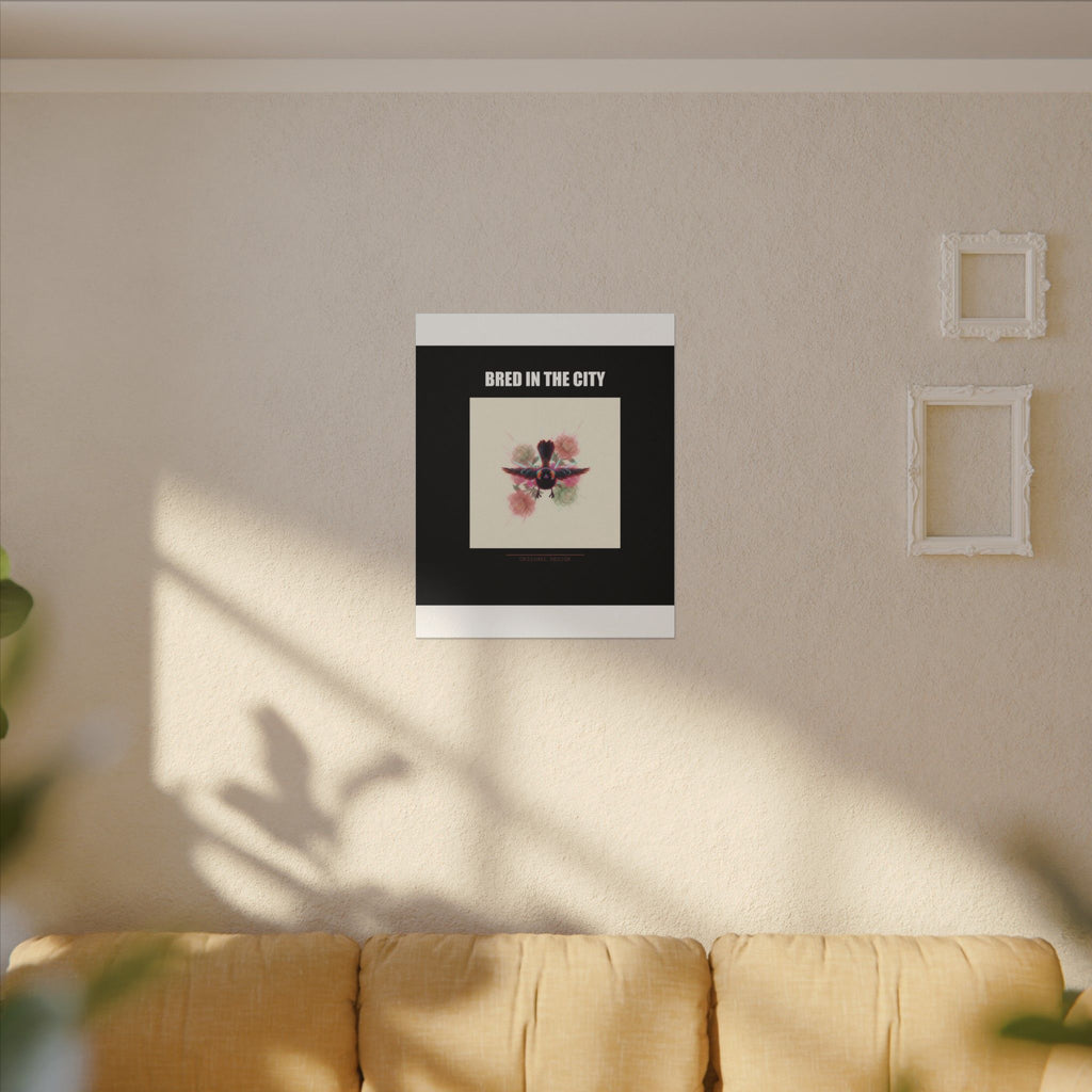 BRED IN THE CITY Flying Bird & Roses Matte Canvas