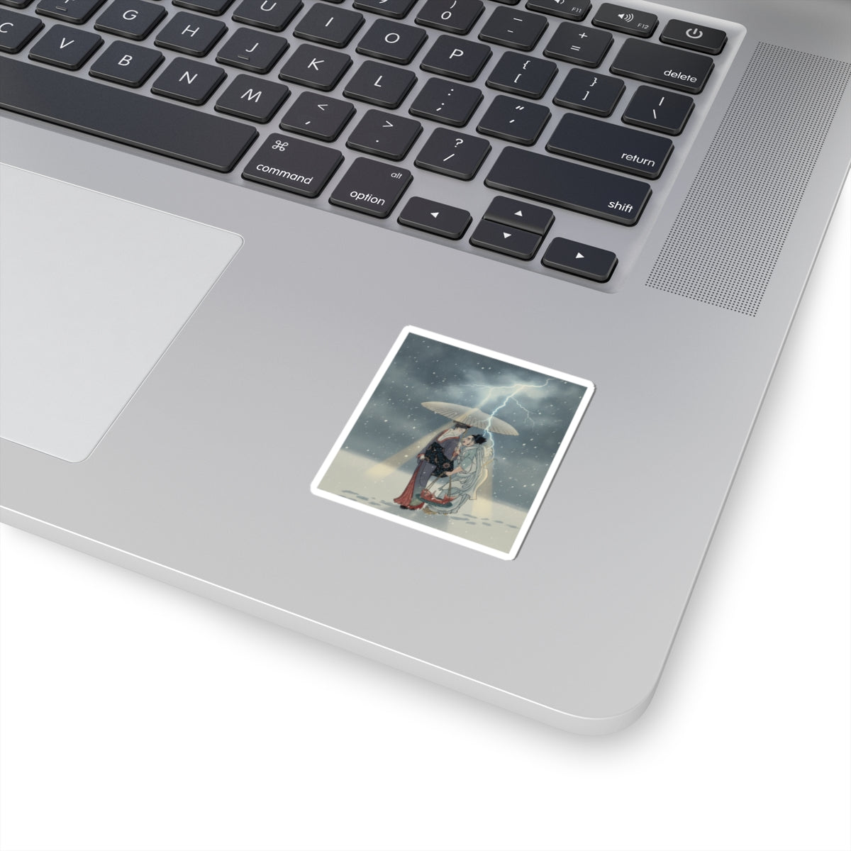 Dramatic Storm — Ebisu And Benten Walking In The Snow — Kiss-Cut Sticker