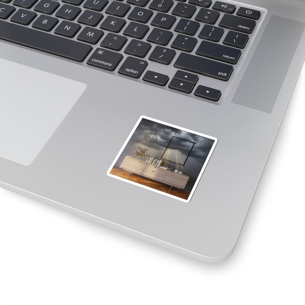 Dramatic Storm — Interior — Kiss-Cut Sticker