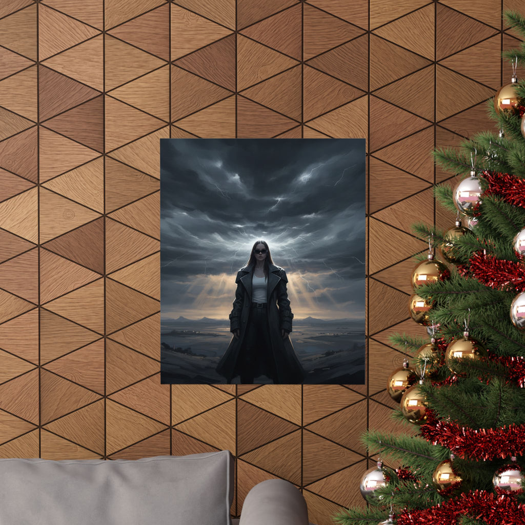 Dramatic Storm — Person — Matte Poster