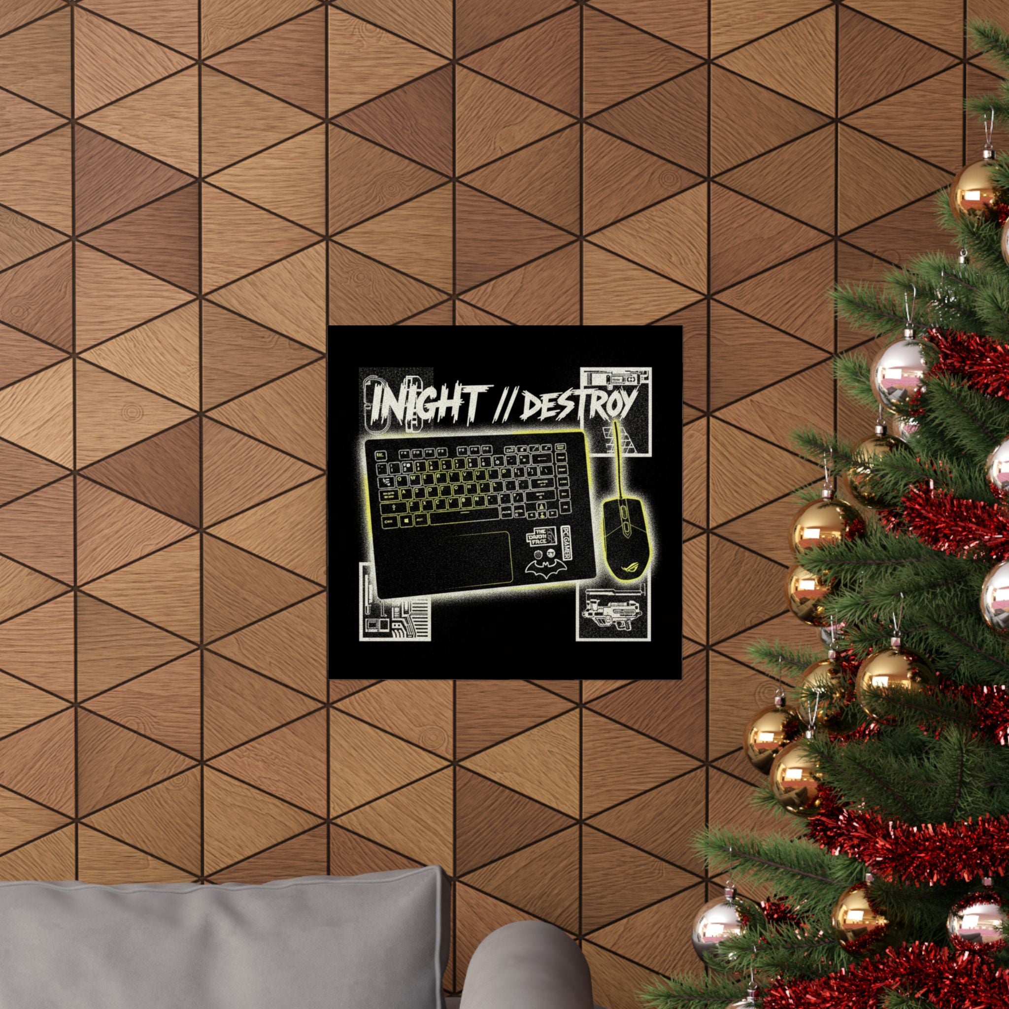 Streetwear Collage — Keyboard — Matte Poster