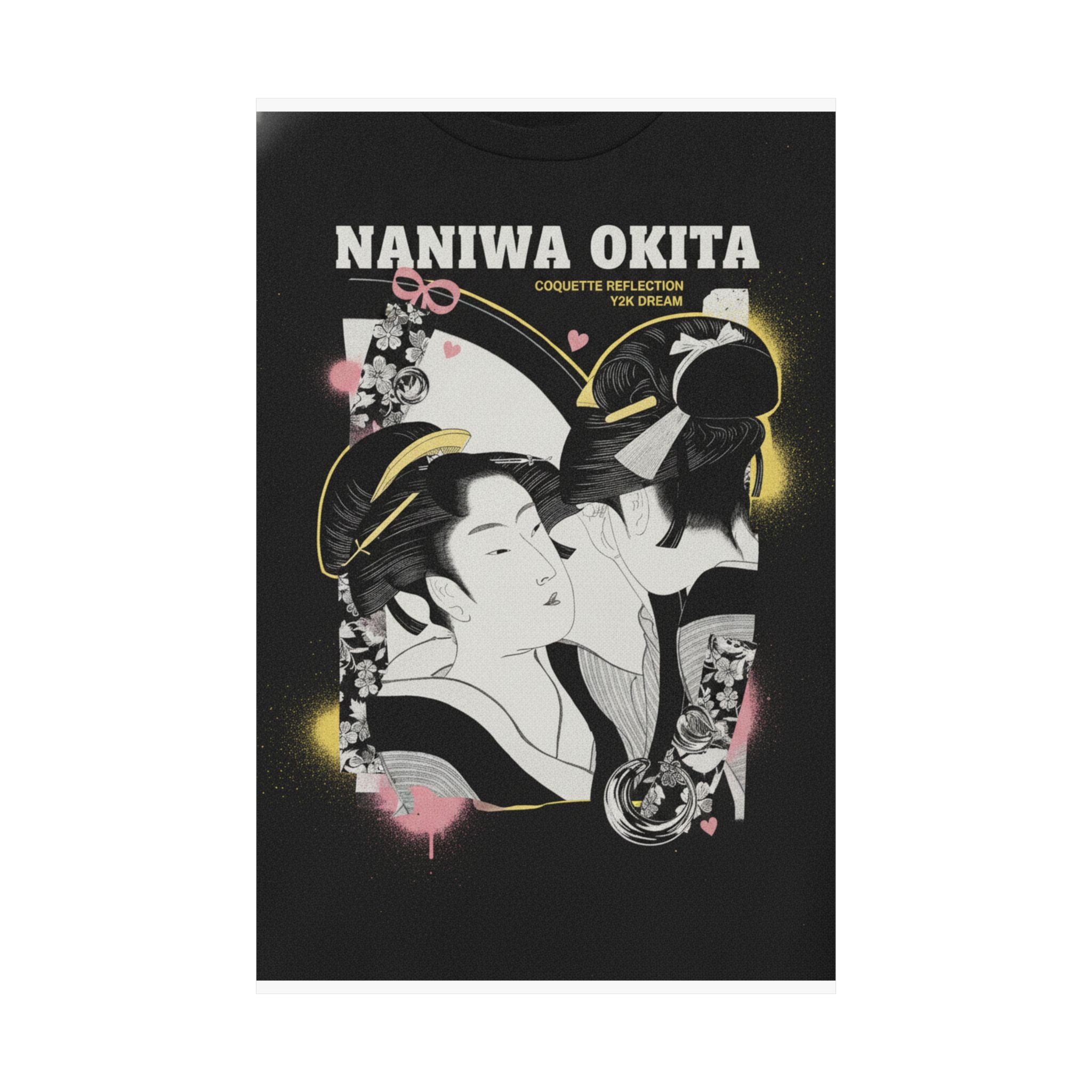 Streetwear Collage — Naniwa Okita Admiring Herself In A Mirror — Matte Poster