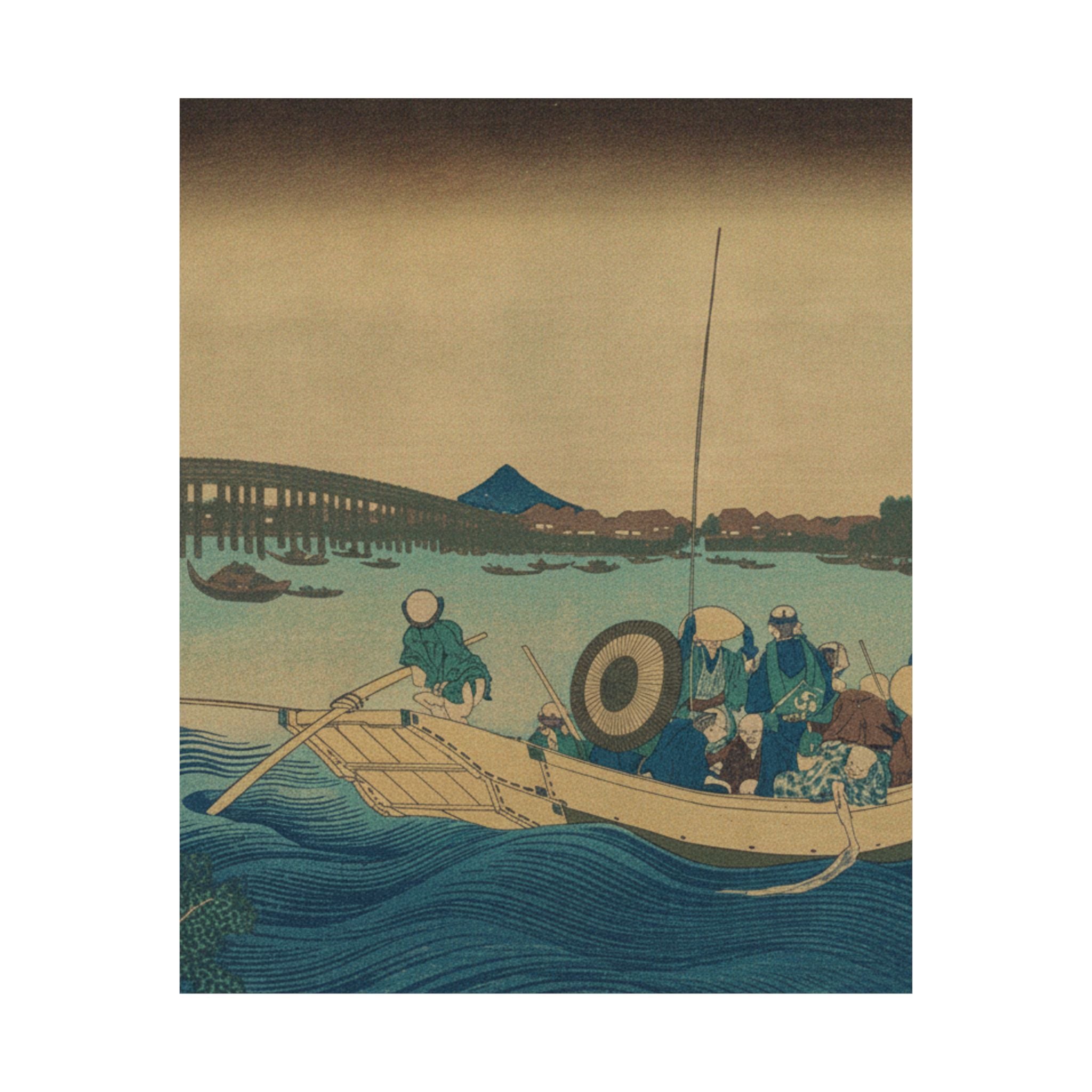 Cinematic — Viewing The Sunset Over Ryōgoku Bridge From The Onmayagashi Embankment (Onmayaga — Matte Poster