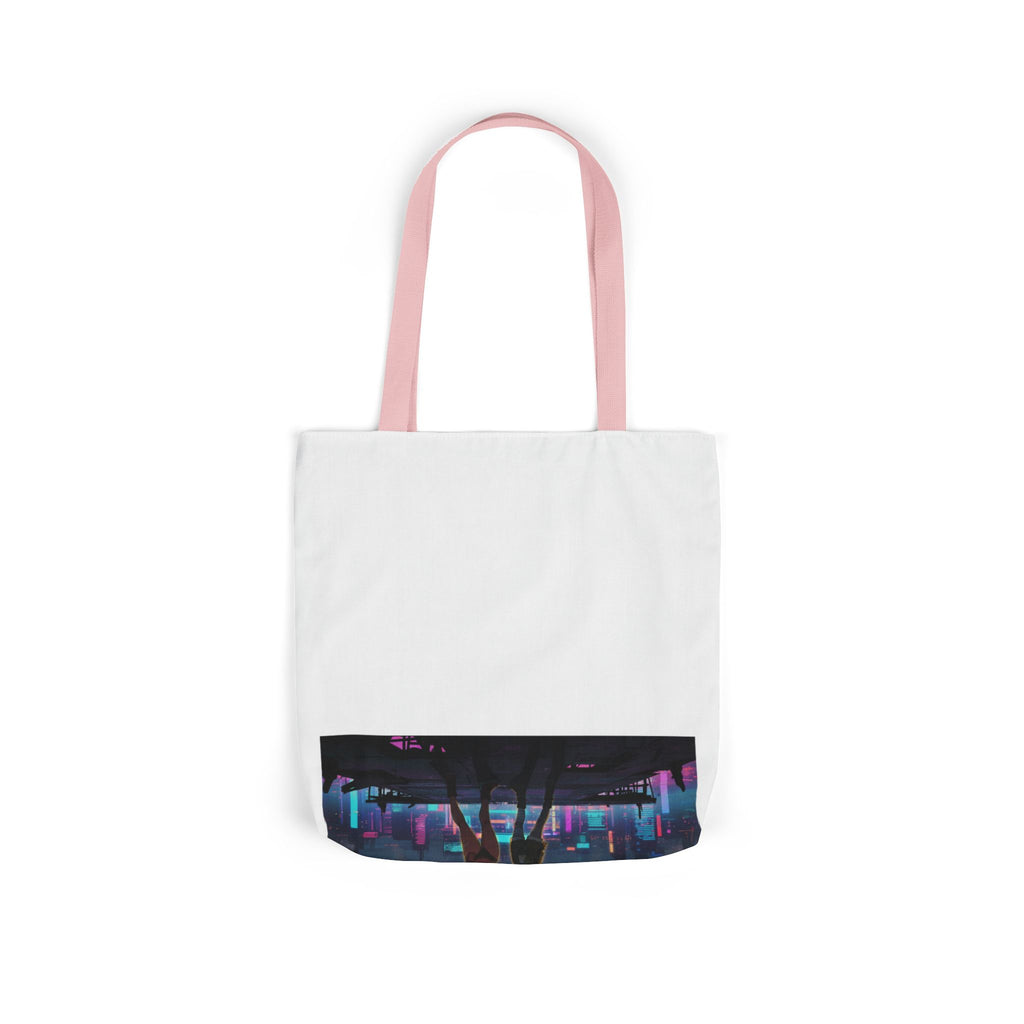 Anime Girls Under Lightning Storm Canvas Tote Bag