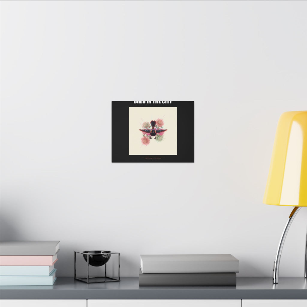 BRED IN THE CITY Flying Bird & Roses Matte Canvas