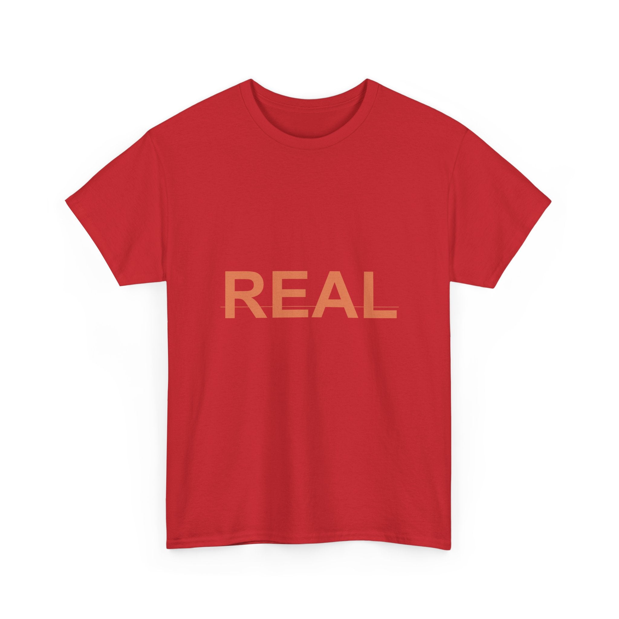 REAL Bold Burnt-Orange Minimal Typography Tee