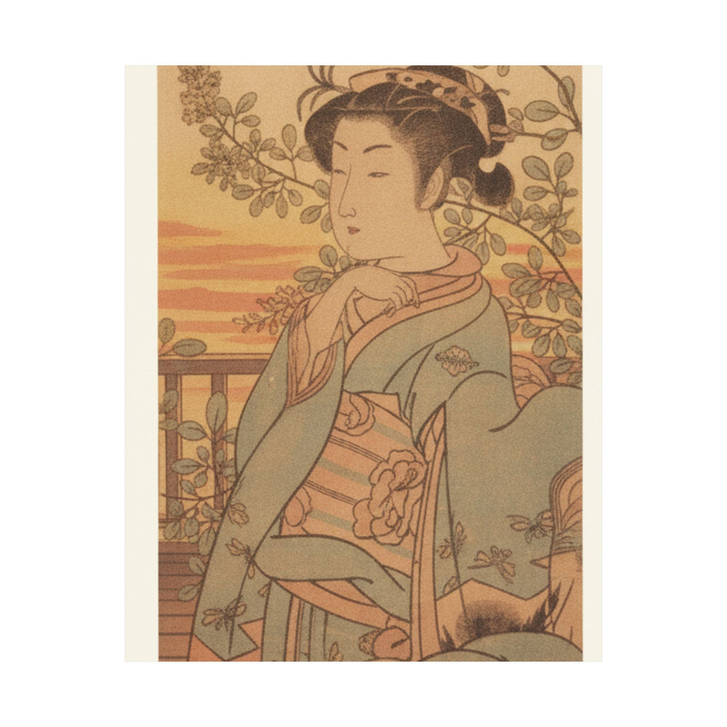 Southern Sunset — A Young Lady And Her Boy Servant — Matte Poster