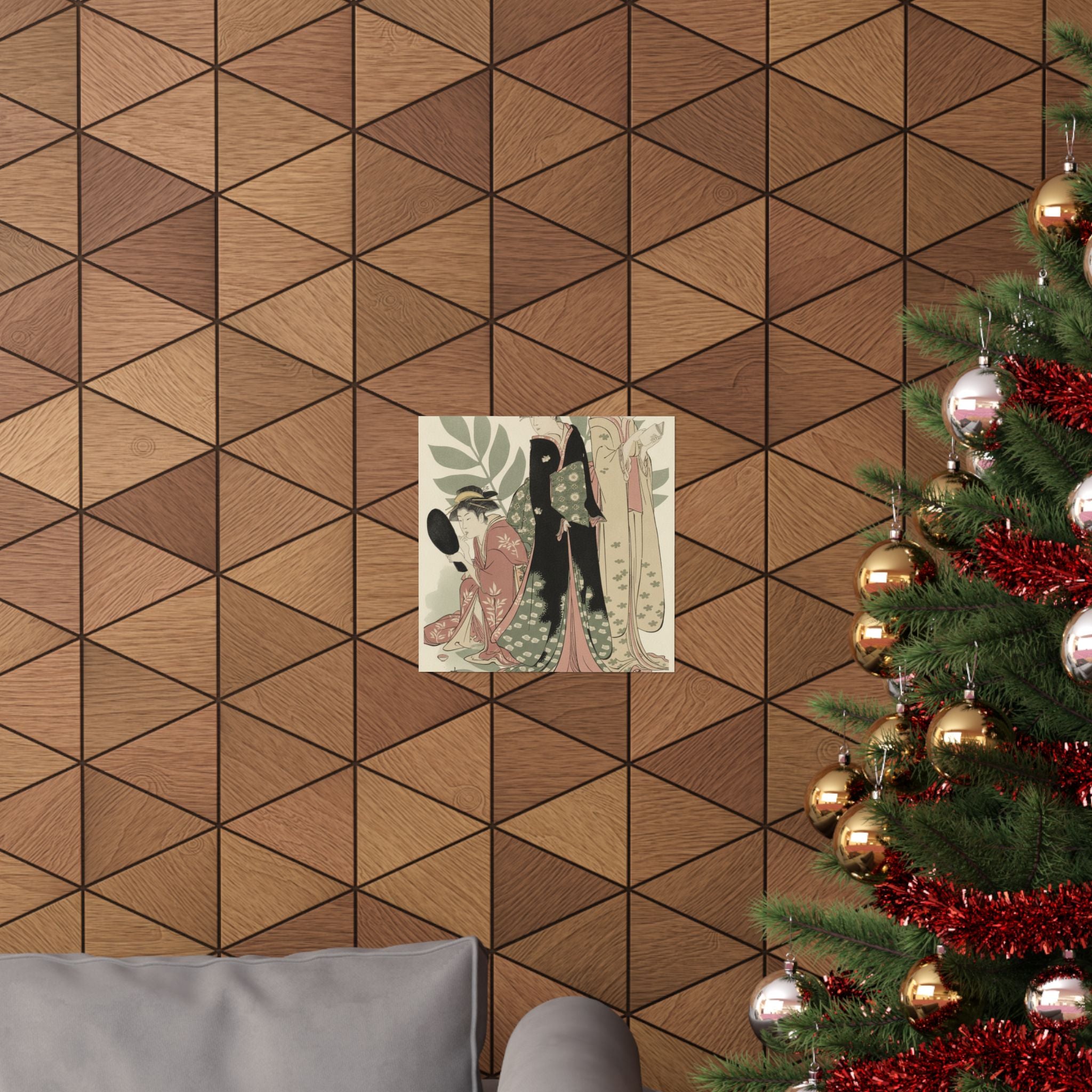 Botanical — Three Geishas Of Tachibana Street In Their Room — Matte Poster