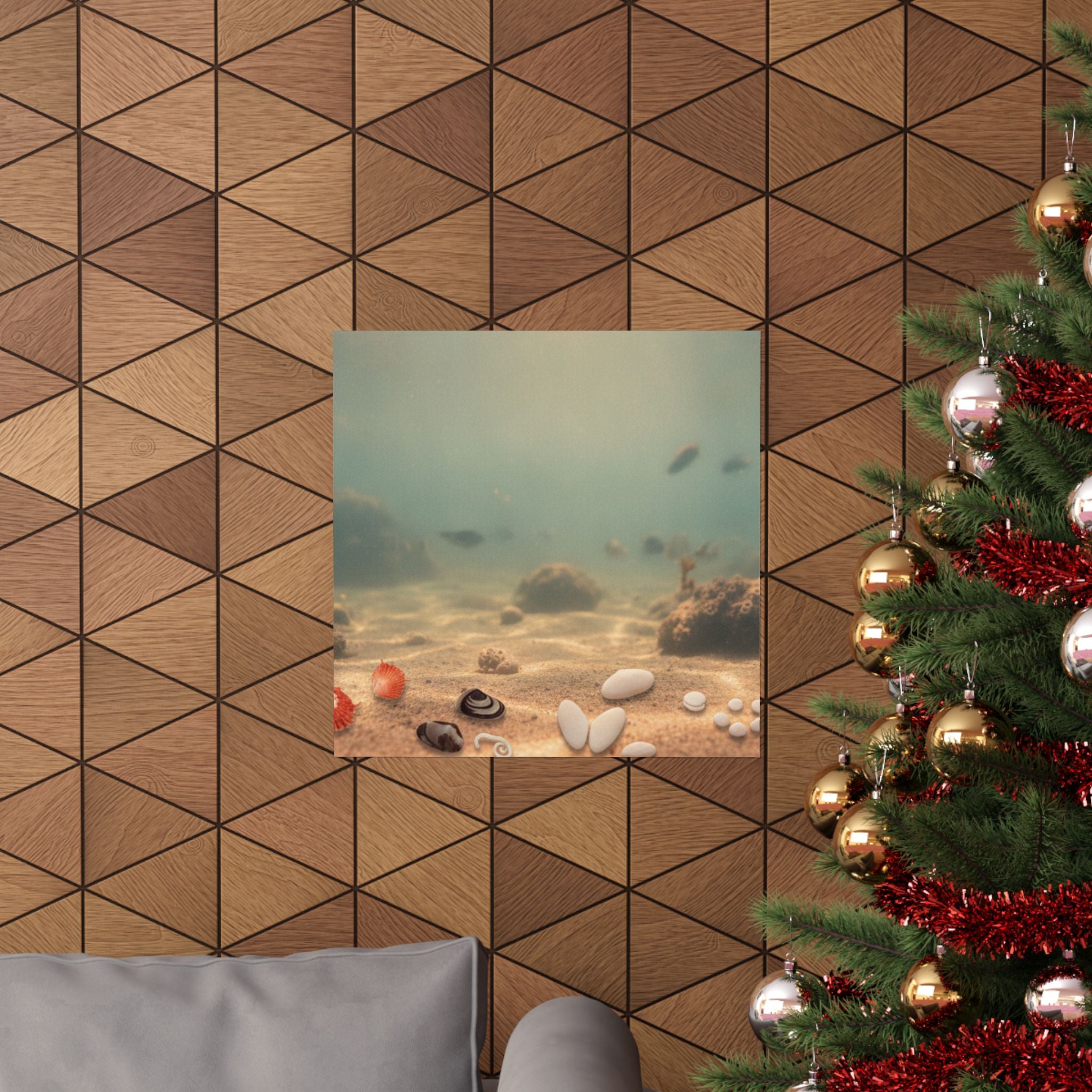 Scenic Nature — Shells Under Water — Matte Poster