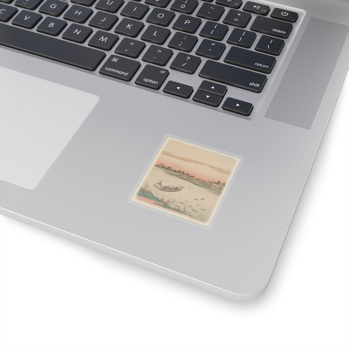 Southern Sunset — Boat Ferrying Across River — Kiss-Cut Sticker