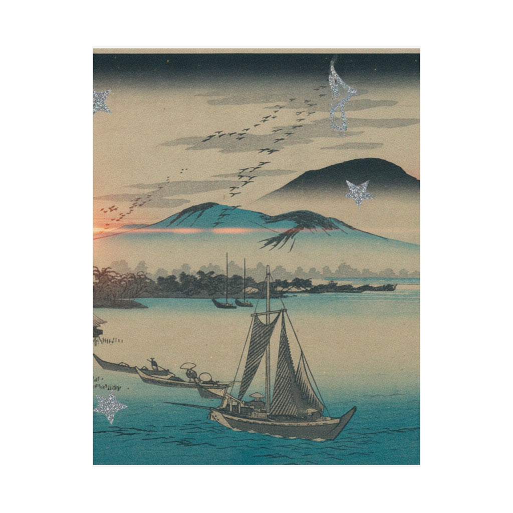 Cinematic — Geese Flying Down To Katada — Matte Poster