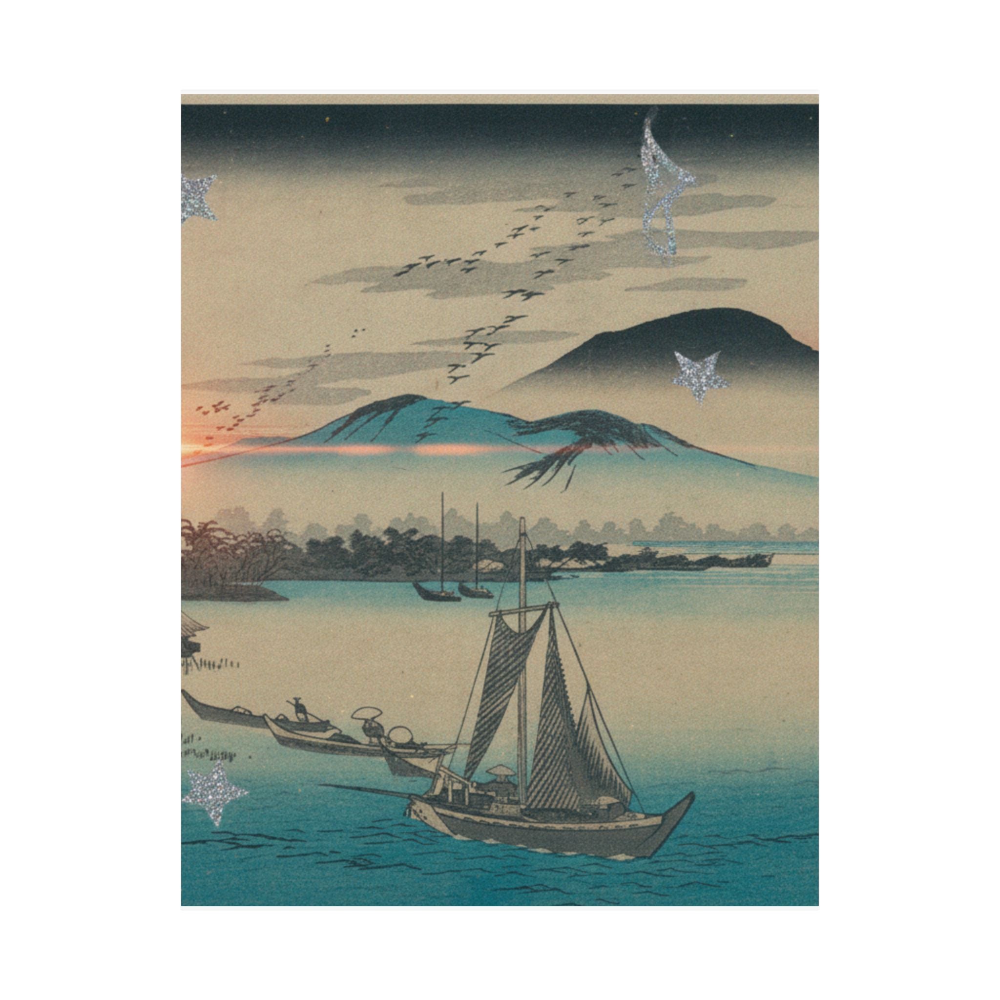 Cinematic — Geese Flying Down To Katada — Matte Poster