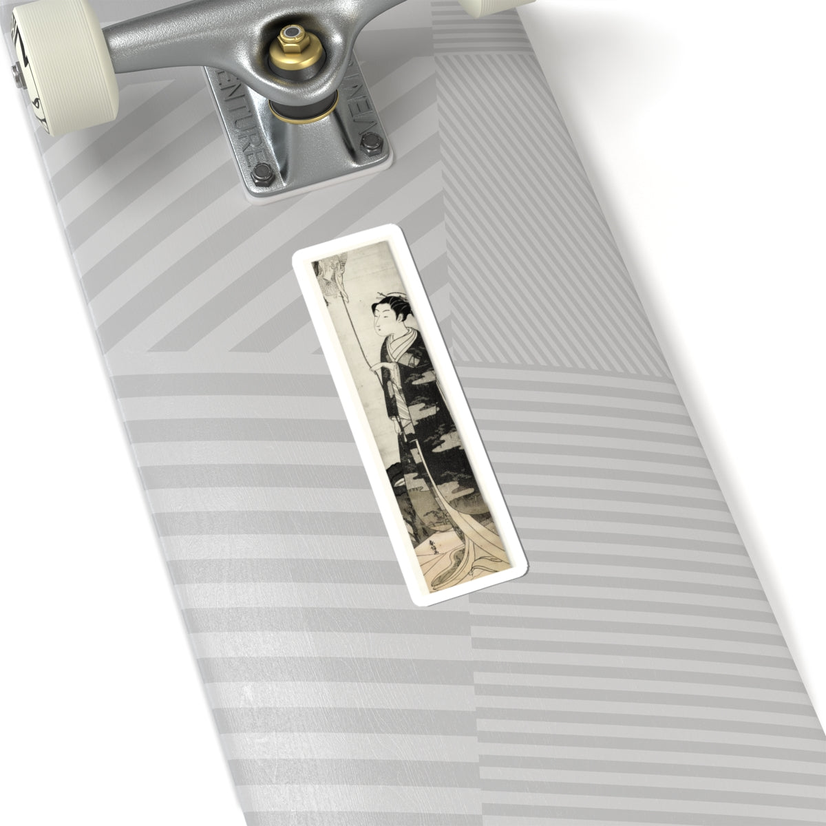 Ecommerce Main — A Woman Playing With A Monkey Which Has Climbed A Tree — Kiss-Cut Sticker