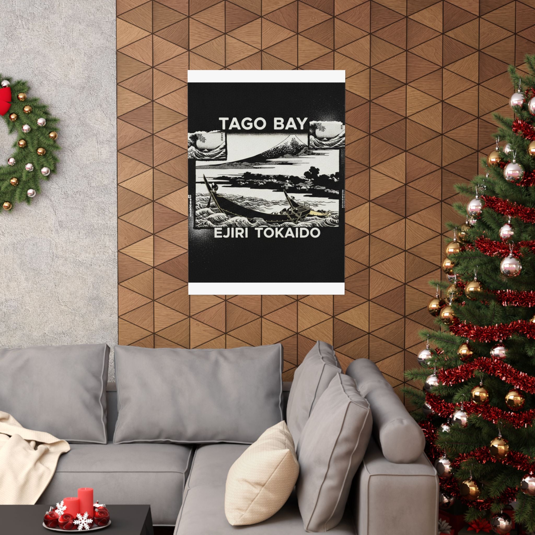 Streetwear Collage — Tago Bay Near Ejiri On The Tōkaidō (Tōkaidō Ejiri Tago No Ura Ryaku Zu), From Th — Matte Poster
