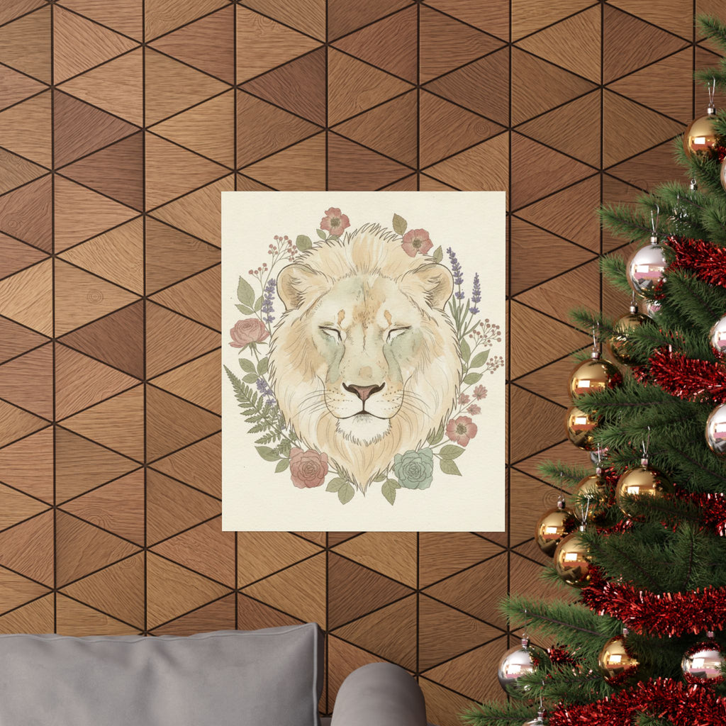 Botanical — Lion — Matte Poster