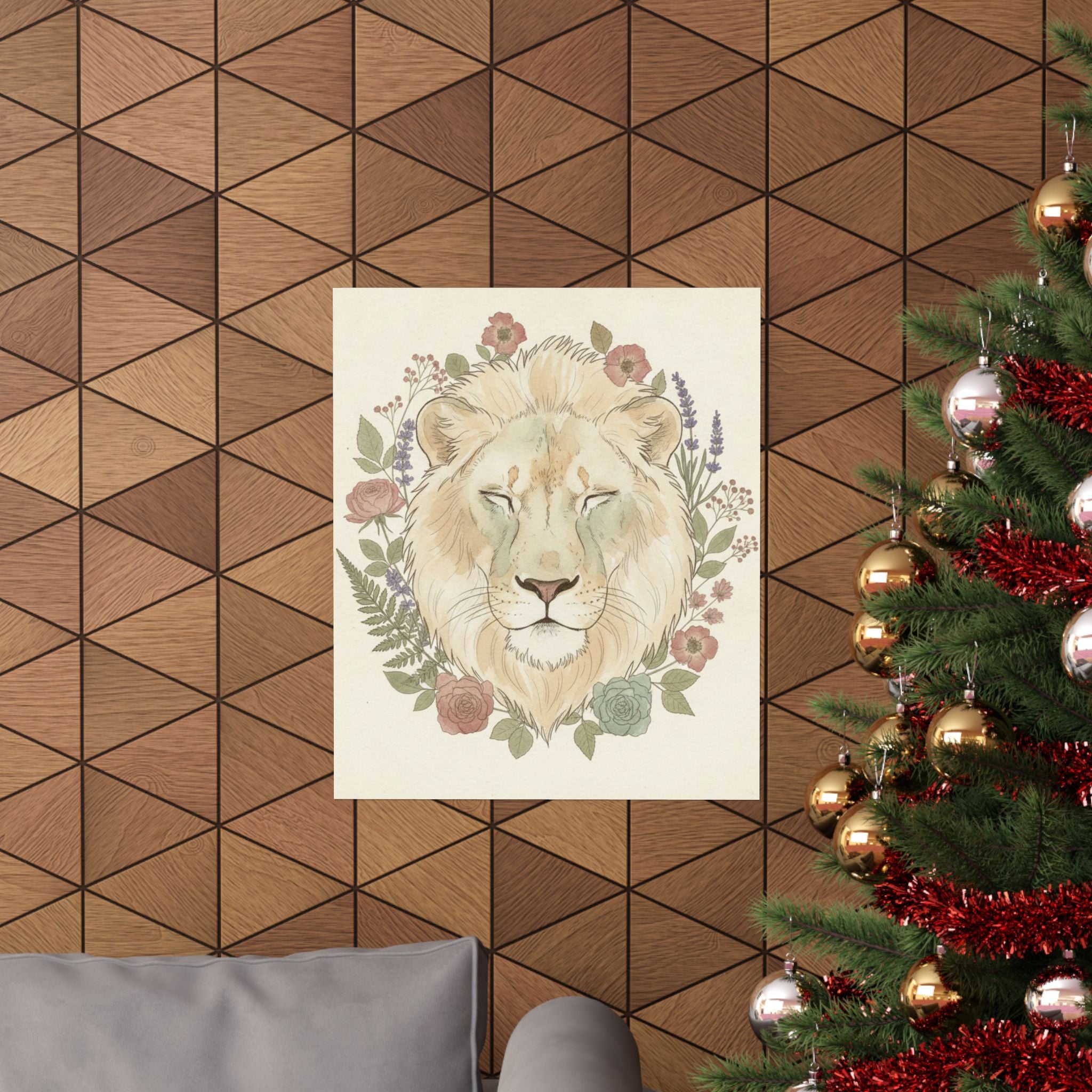 Botanical — Lion — Matte Poster