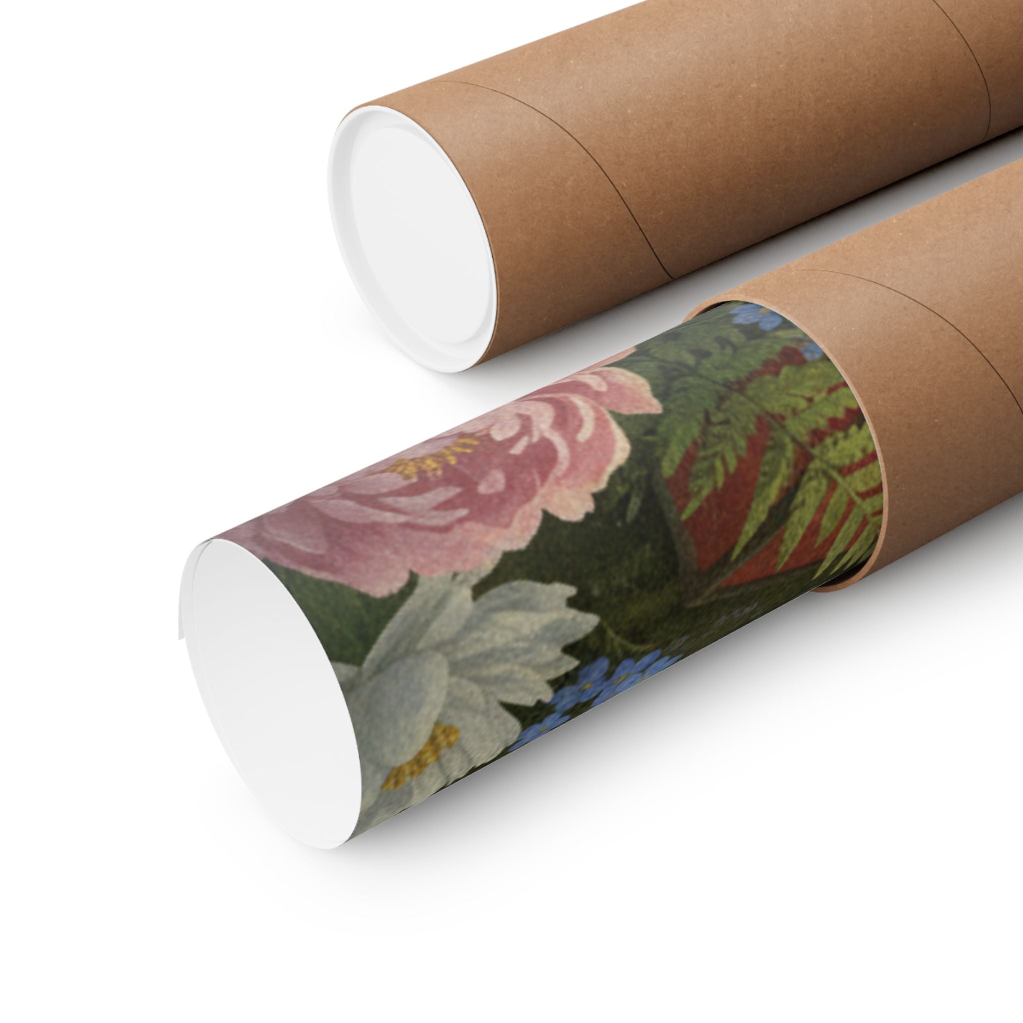 Scenic Nature — Red Lacquer Box And Water-Pot — Matte Poster