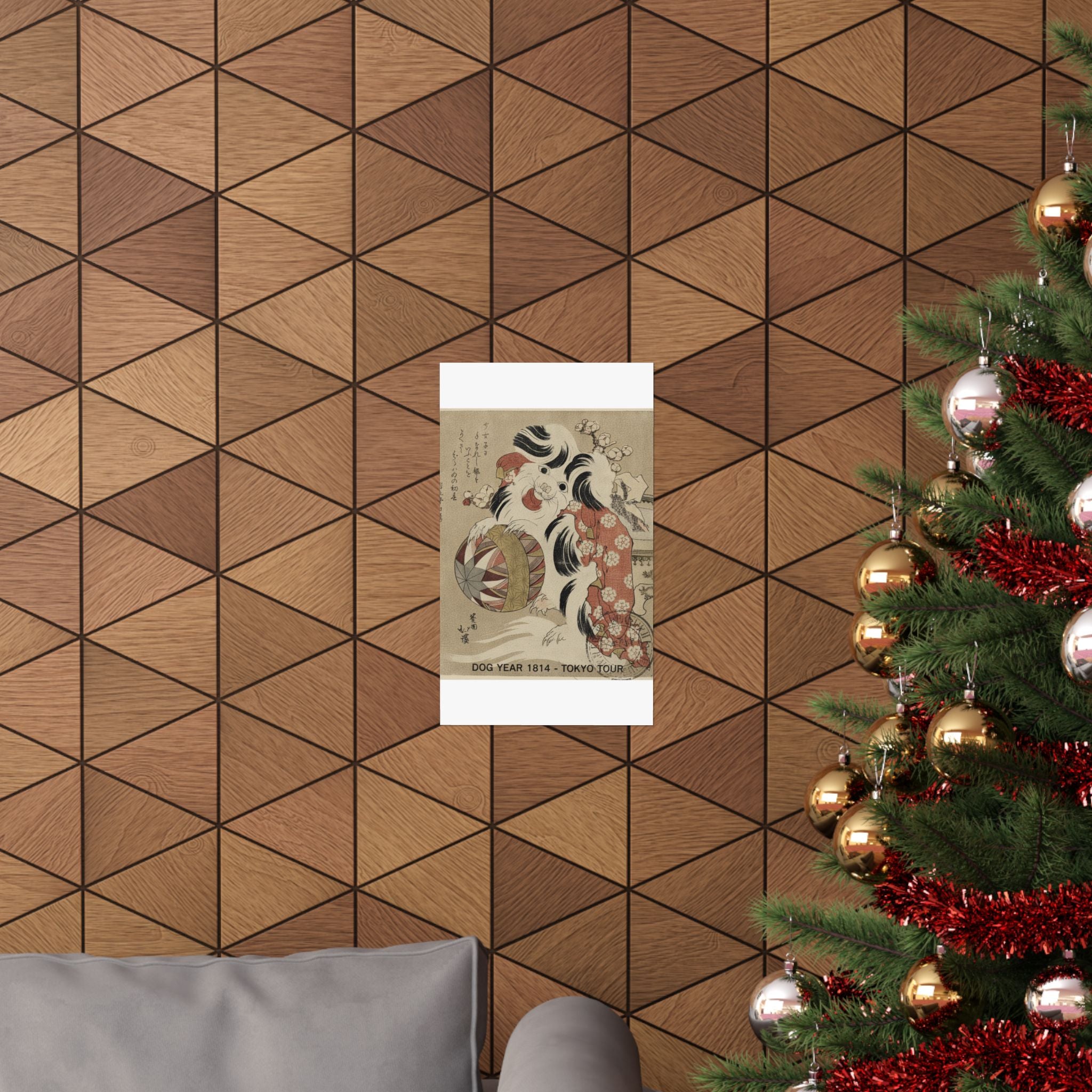 Vintage Bootleg — Surimono Calendar For The Dog Year, 1814 — Matte Poster