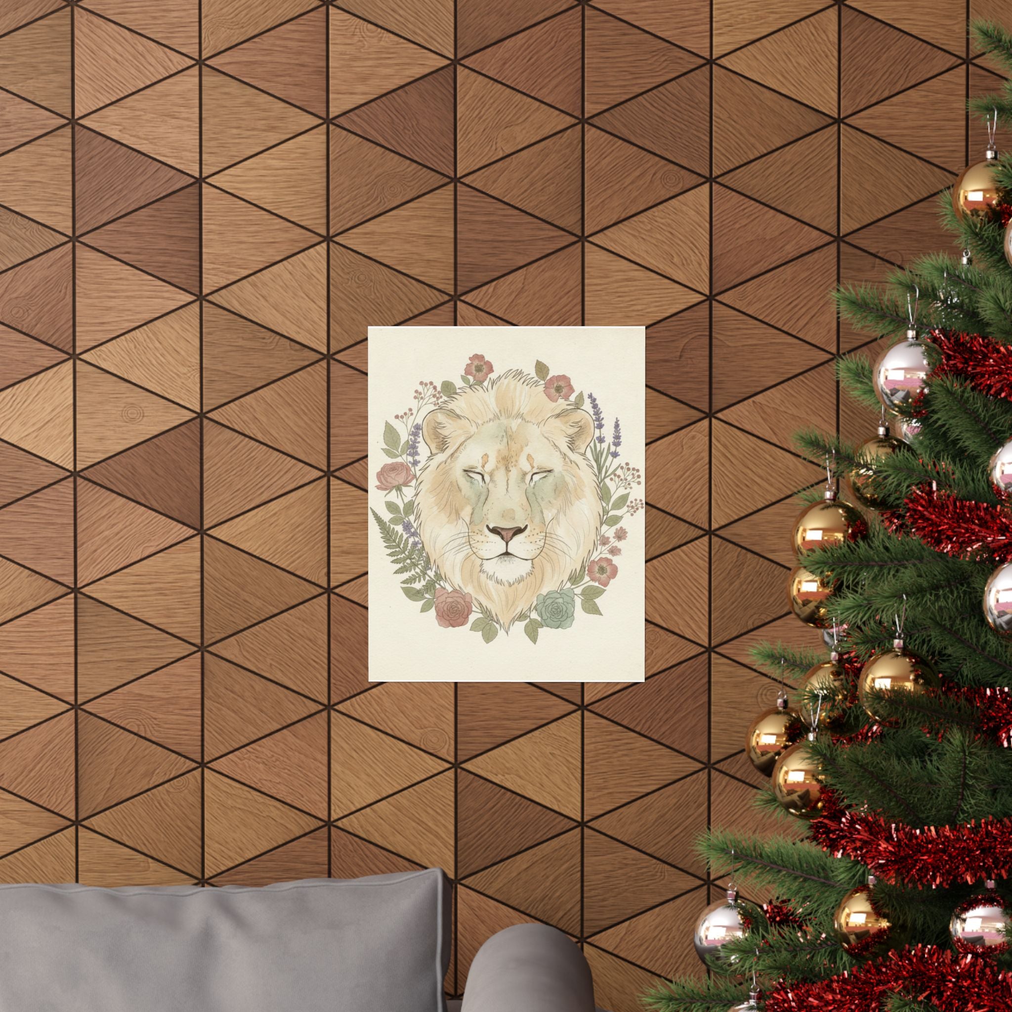 Botanical — Lion — Matte Poster