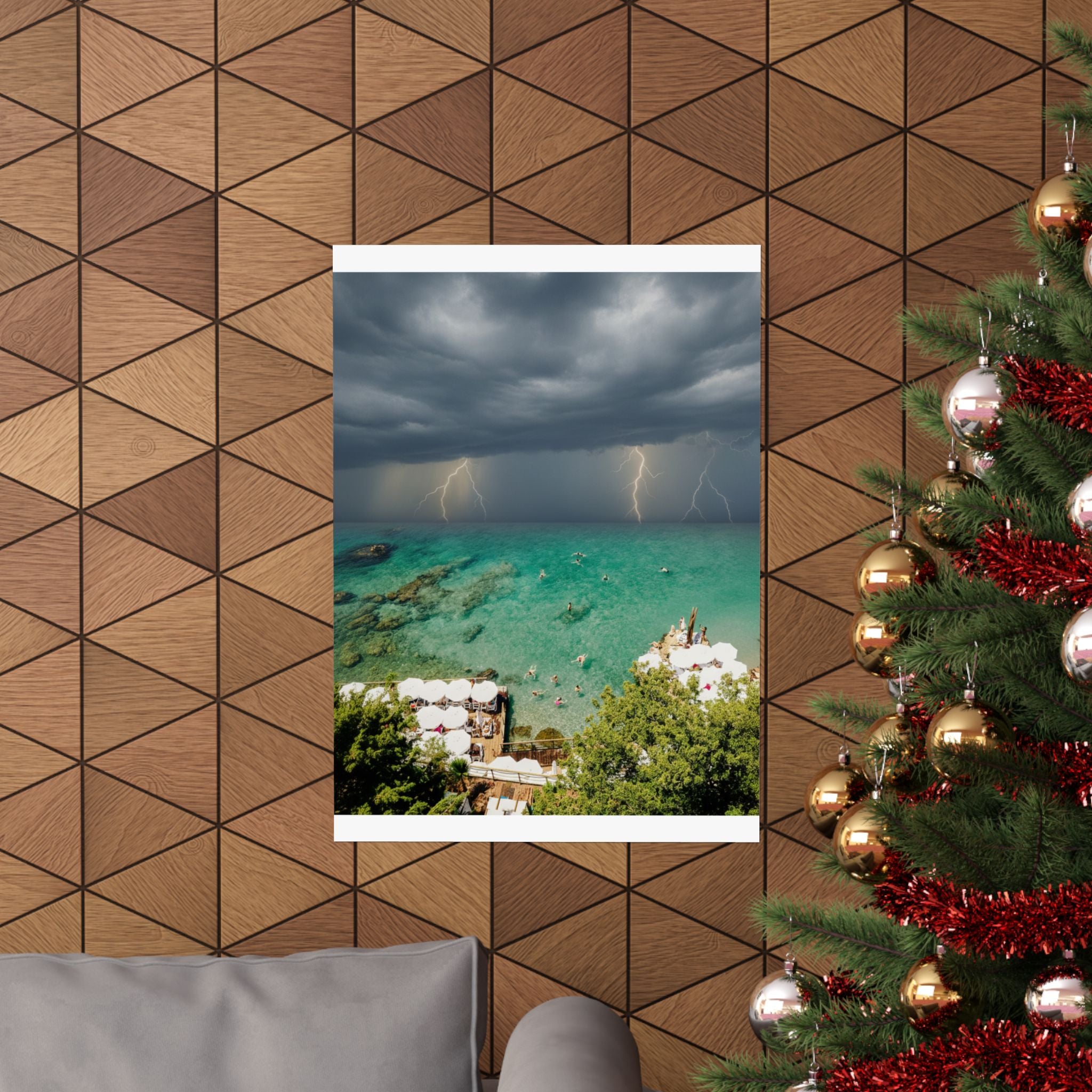 Dramatic Storm — Beach — Matte Poster