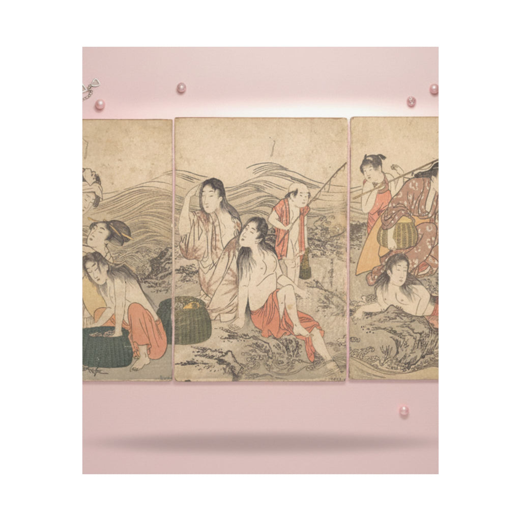 Product Marketing — Girl Fishers And Bathers — Matte Poster