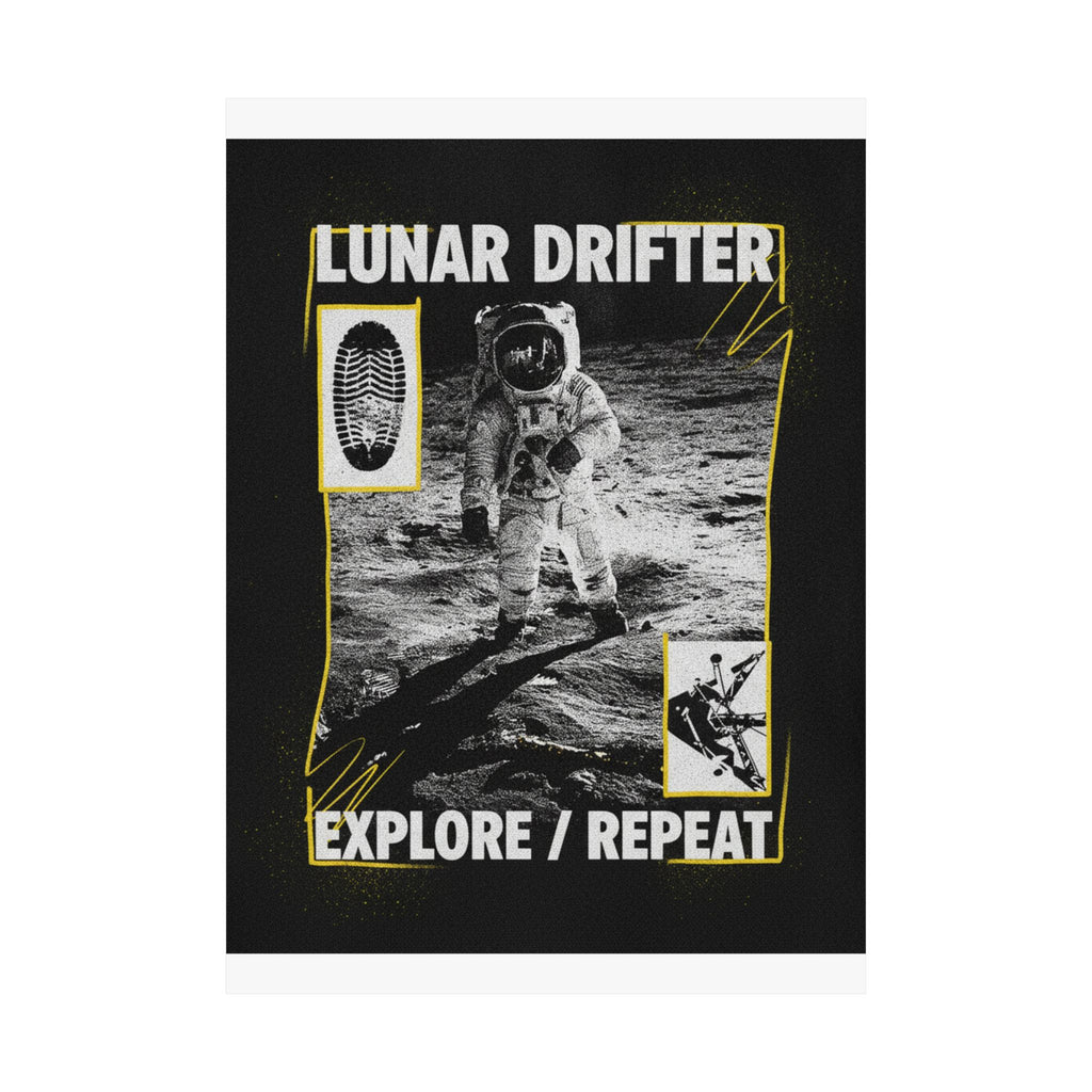 Lunar Drifter Explore / Repeat Astronaut Streetwear Poster