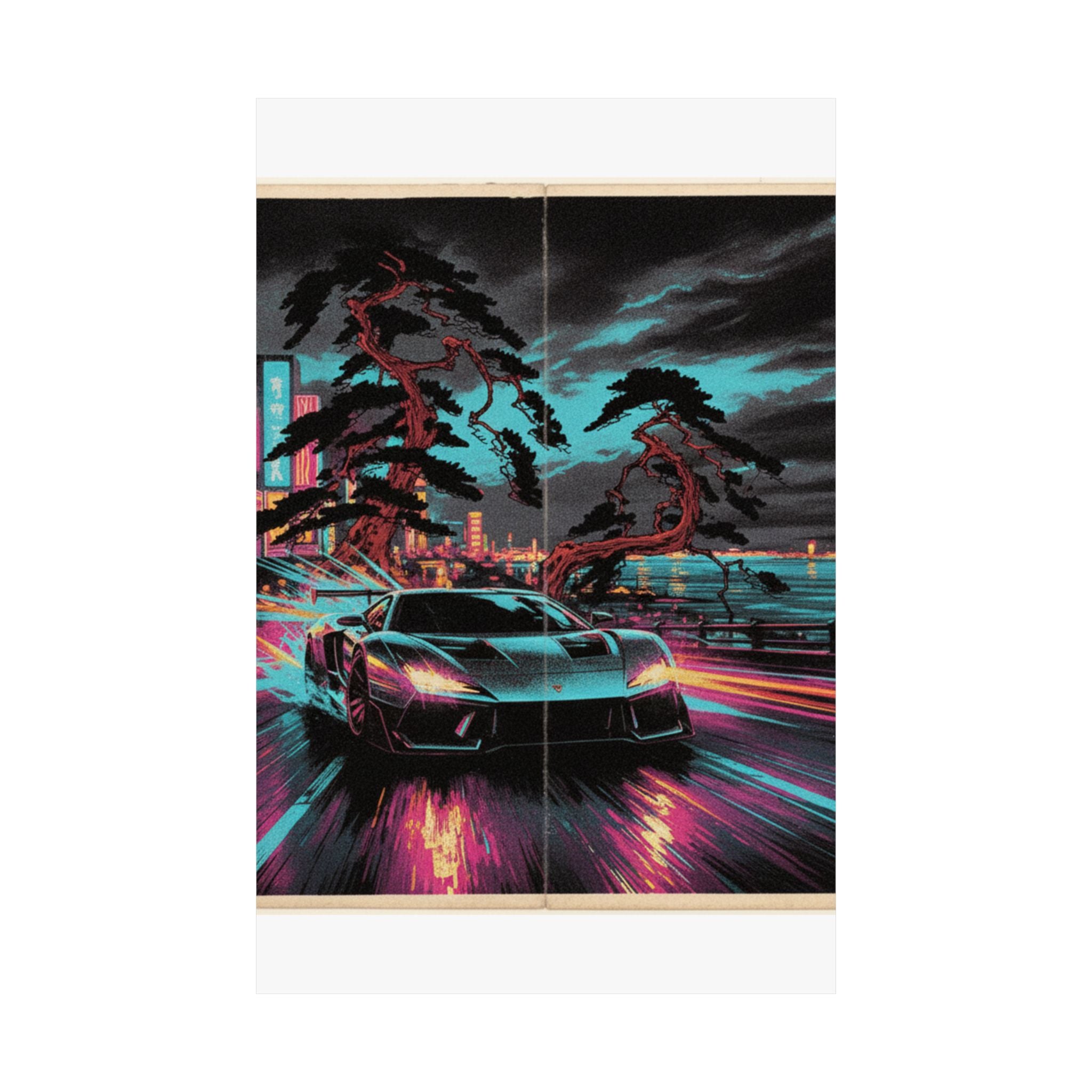 Fast Furious — Shinagawa Hakkei Zaka — Matte Poster