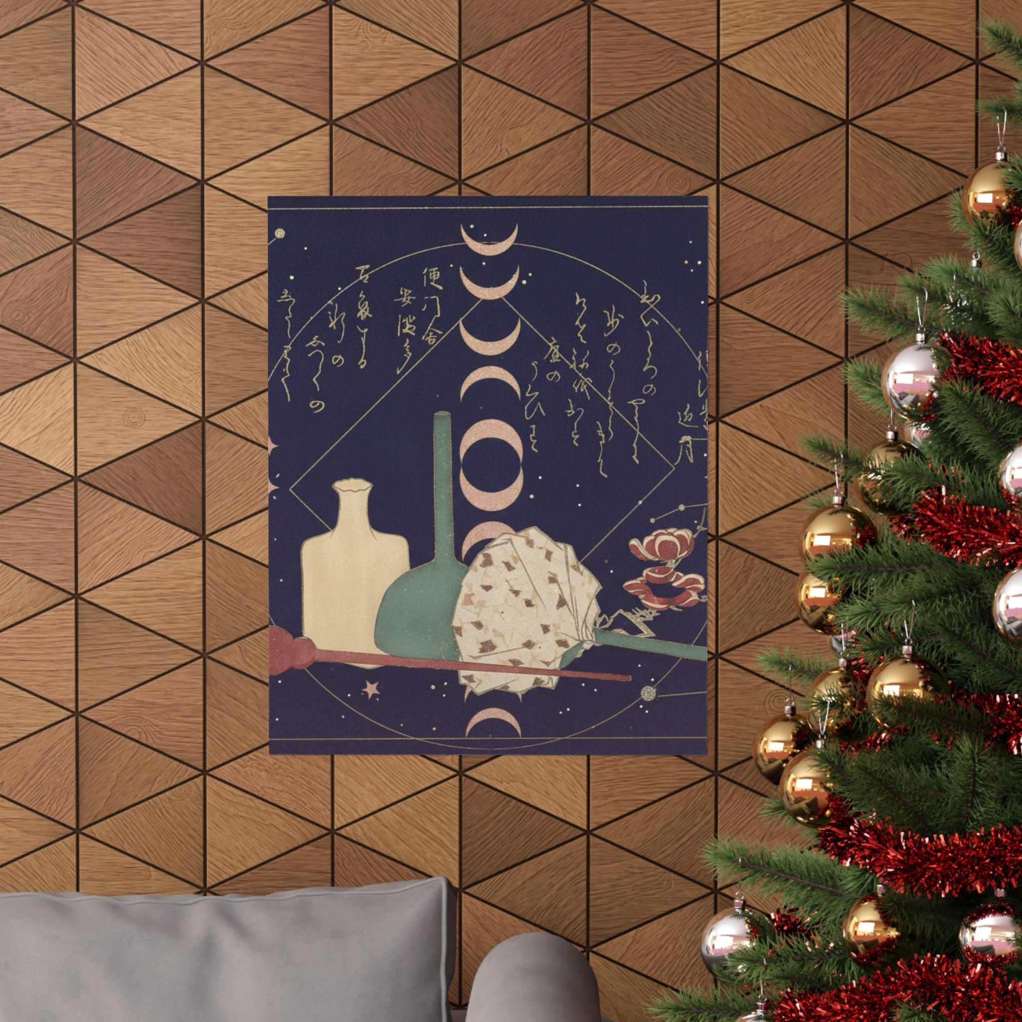 Celestial — Glass-Wares With Plum Blossoms — Matte Poster