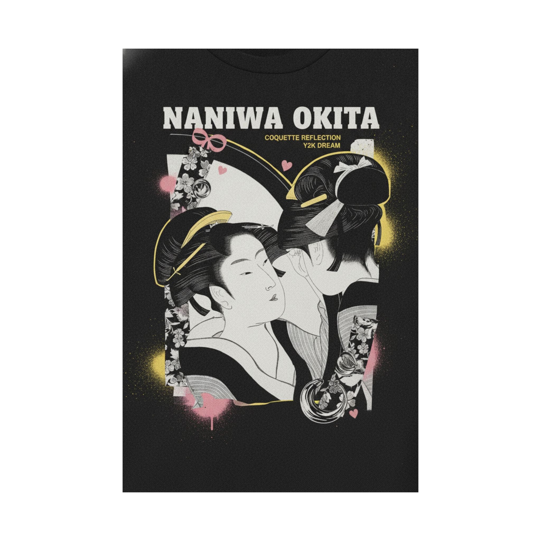 Streetwear Collage — Naniwa Okita Admiring Herself In A Mirror — Matte Poster
