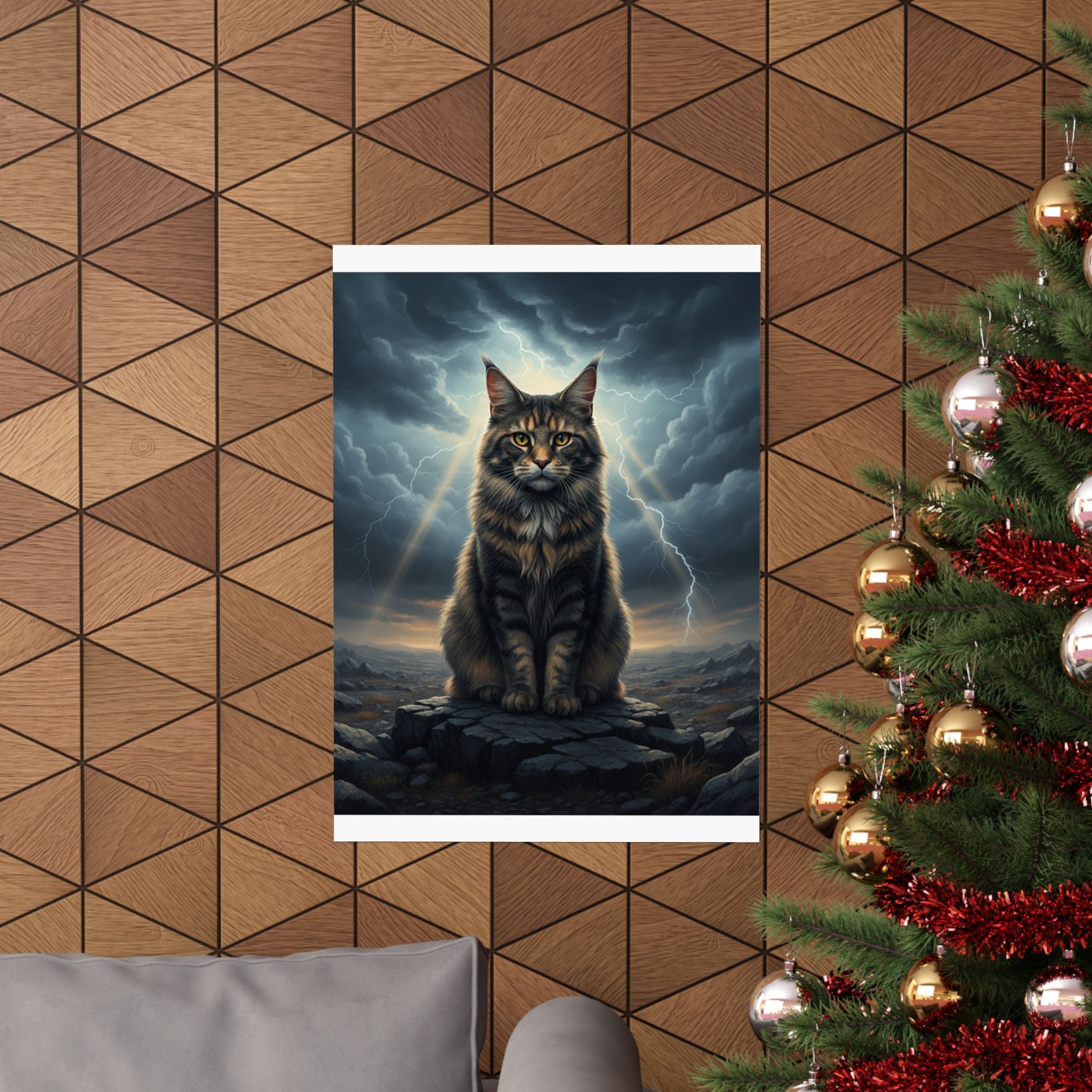 Dramatic Storm — Cat — Matte Poster