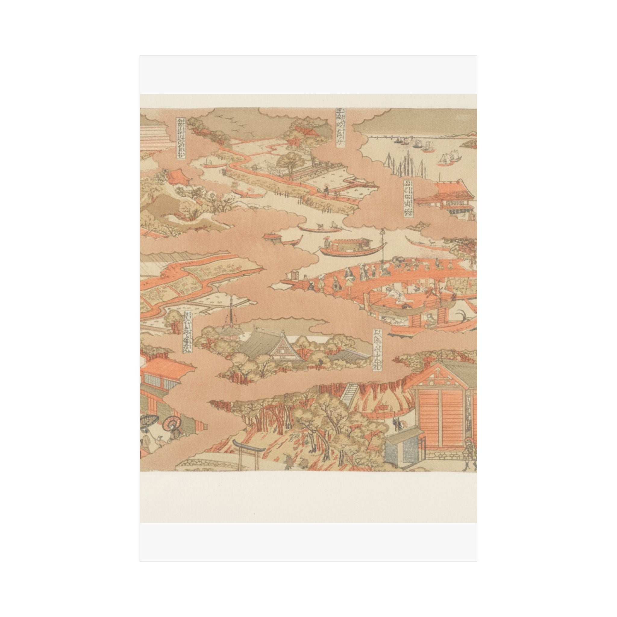 Watercolor — Edo Hakkei No Zu — Matte Poster