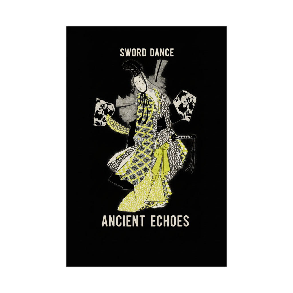 Streetwear Collage — Dancing Girl Wearing A Sword — Matte Poster