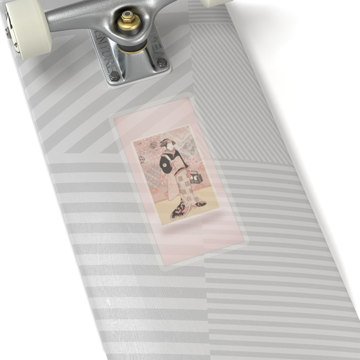 Product Marketing — The Actor Iwai Hanshiro Iv As A Woman In A Black Kimono — Kiss-Cut Sticker