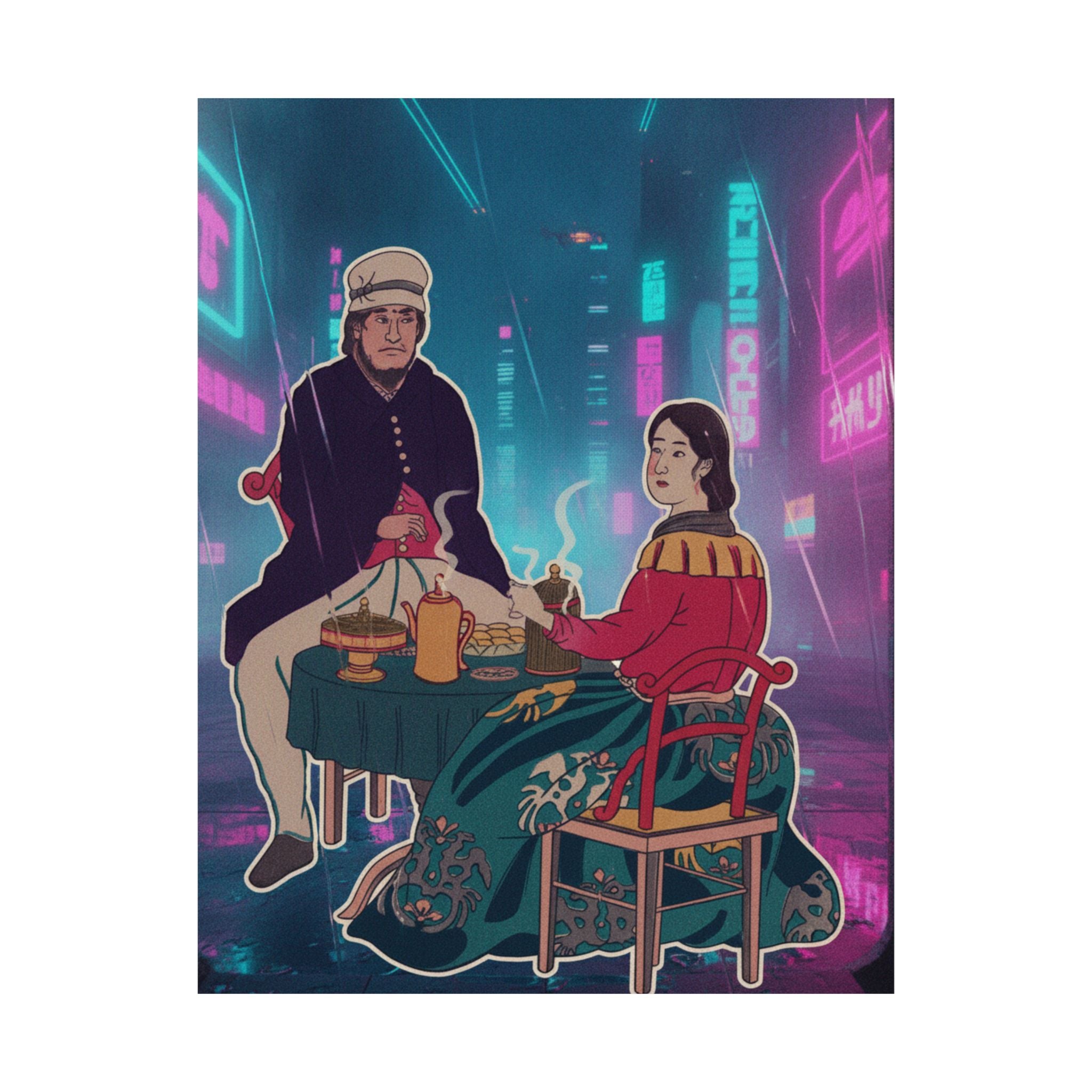 Neon Noir — Amerikajin — Matte Poster