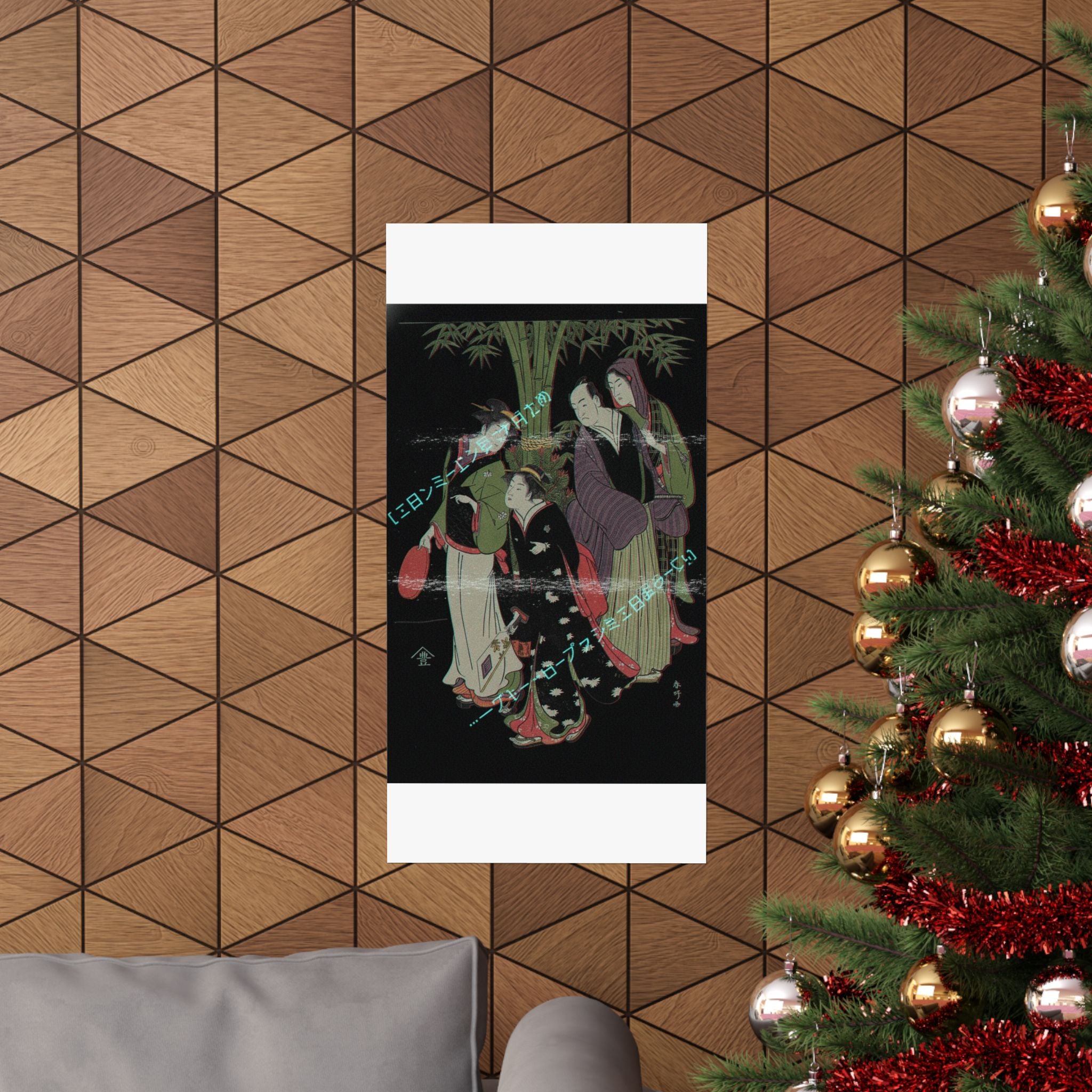 Glitch Culture — Kabuki Actors Segawa Kikunojō Iii And Ichikawa Monnosuke Ii And Two Courtesans C — Matte Poster