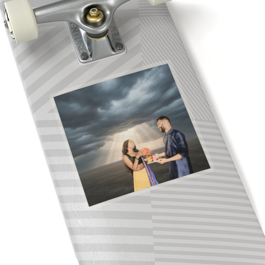 Dramatic Storm — Person — Kiss-Cut Sticker